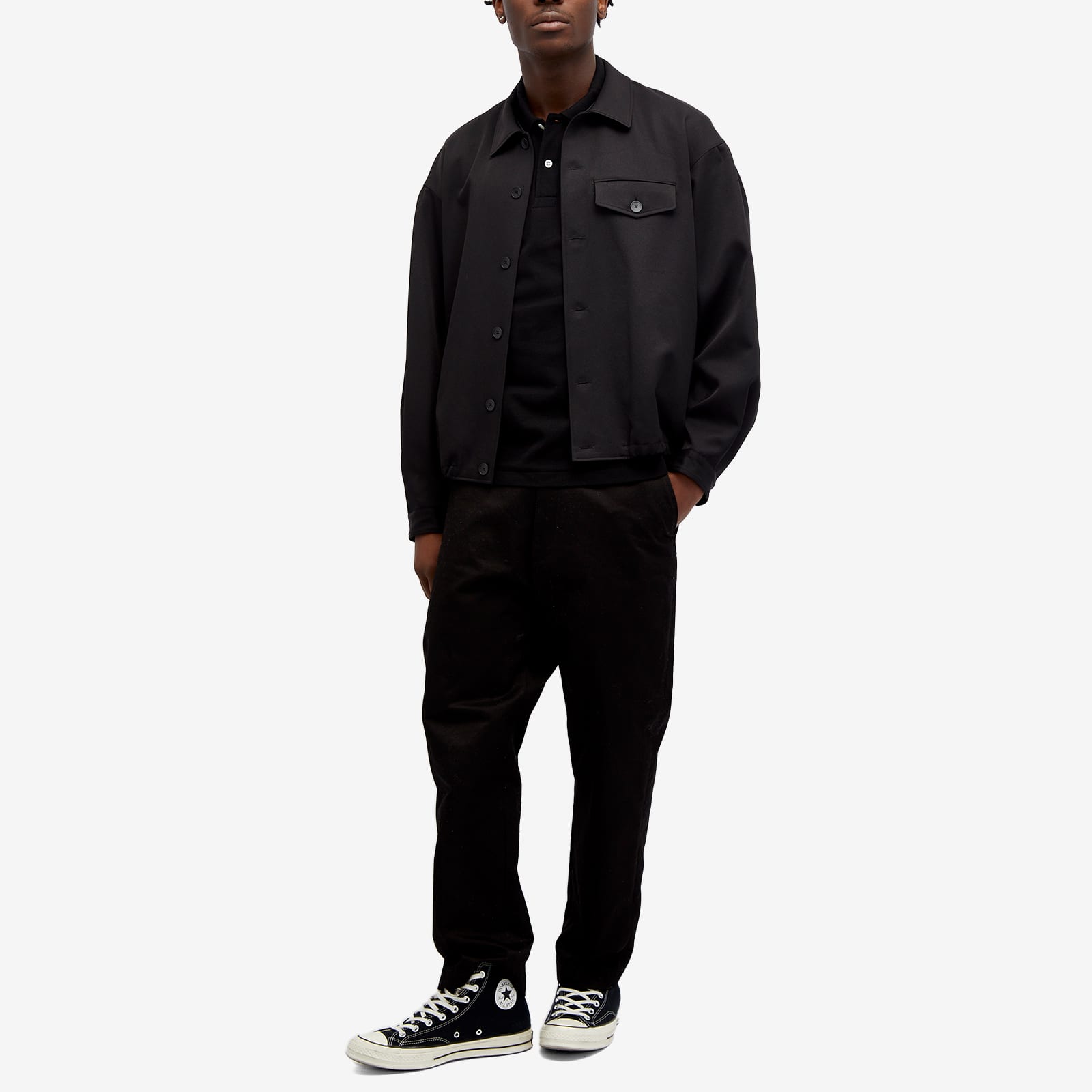 Comme des Garçons Play Red Heart Polo - Black & Red