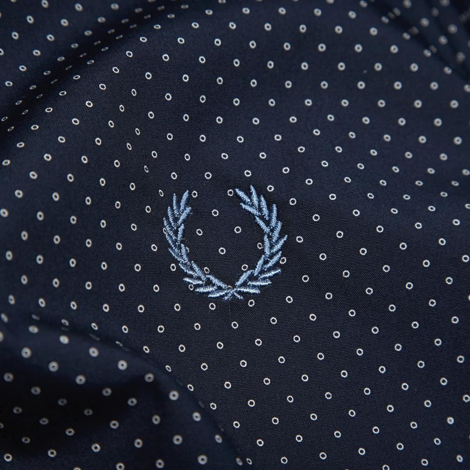 Fred Perry Polka Dot Shirt - Navy