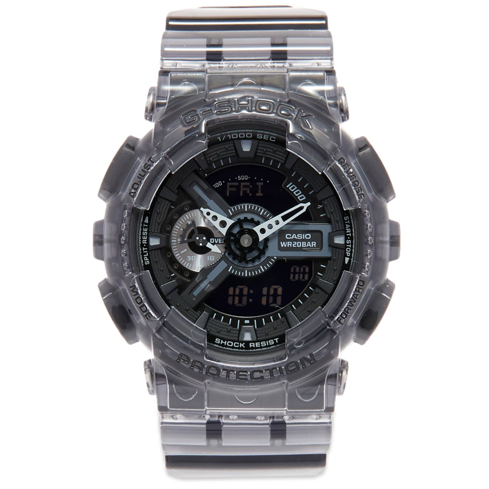 Casio GShock GA110 Transparent Watch Grey END.