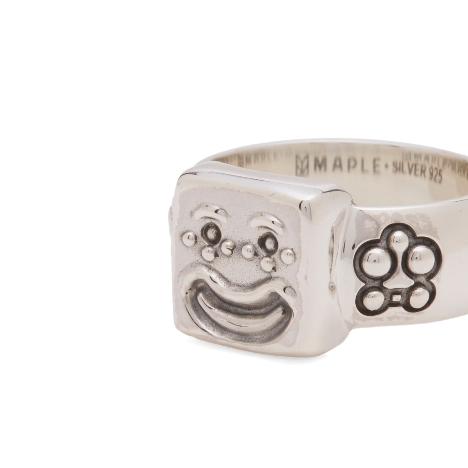 Maple Smiley Signet Ring
