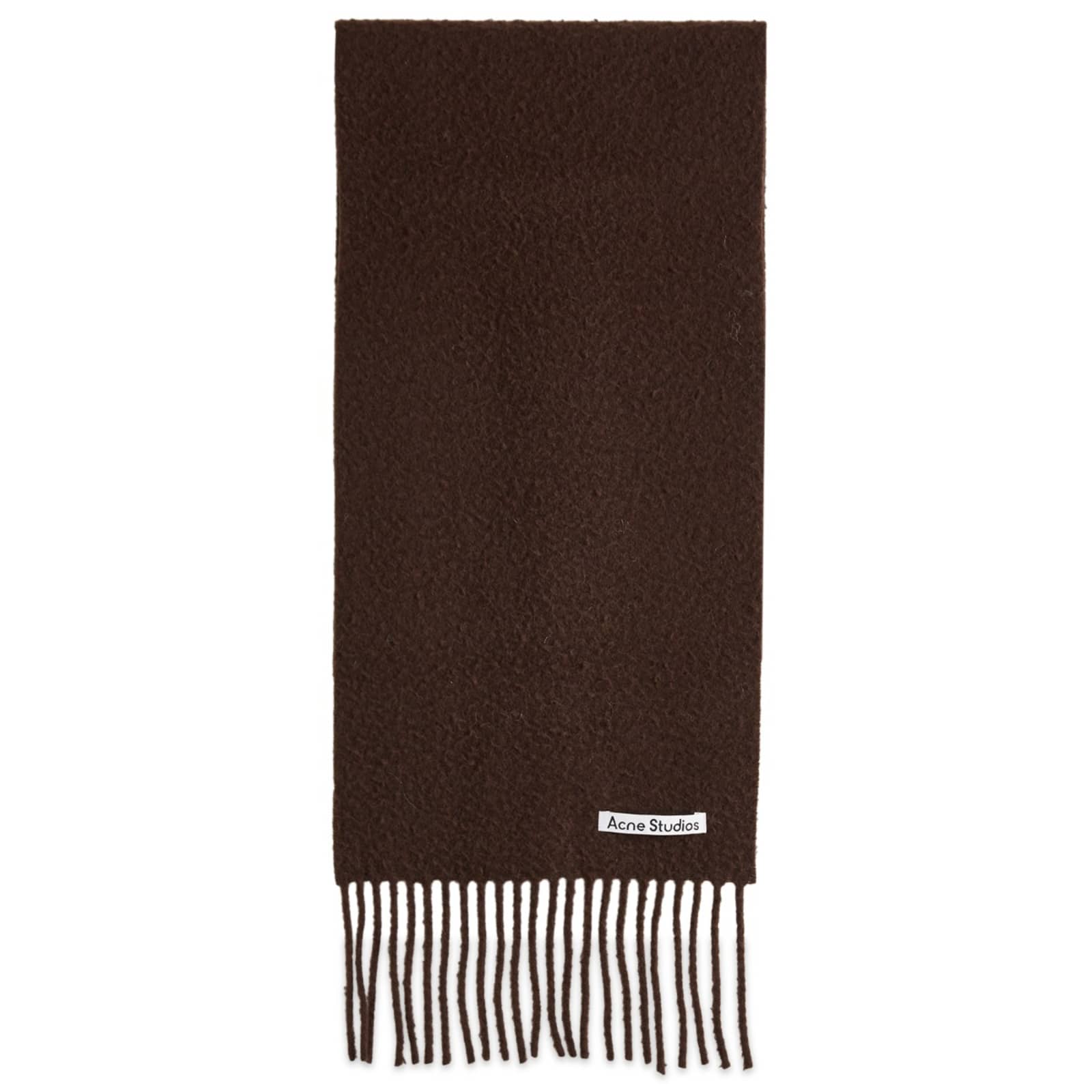 Acne Studios Vargo Boiled Wool Scarf - Chocolate Brown