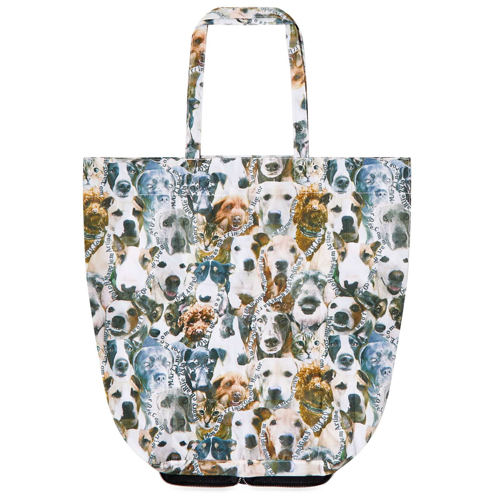 Martine Rose Dog Print Tote - Black & Mrs Cats & Dogs