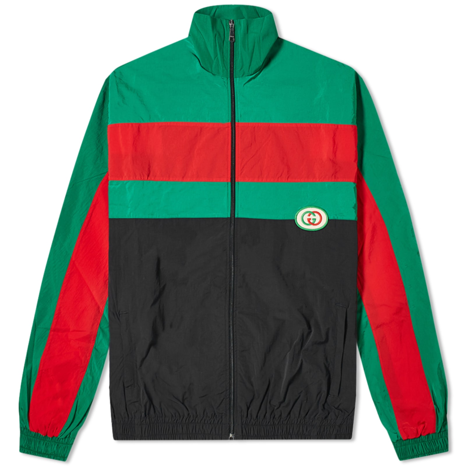 Gucci Oversized GRG Nylon Track Jacket Black END.