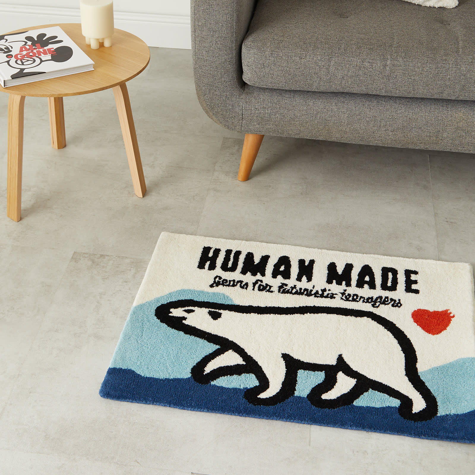 Human Made Polar Bear Rug - Blue