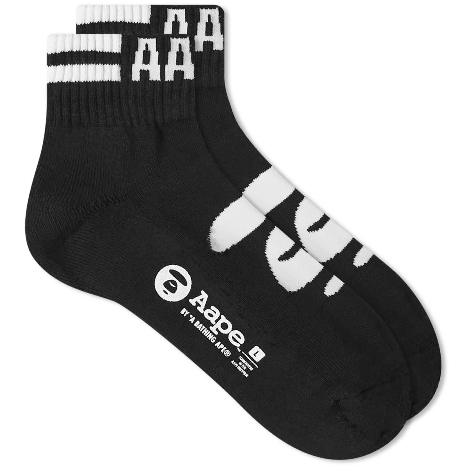 AAPE Sport Mid Sock - Black