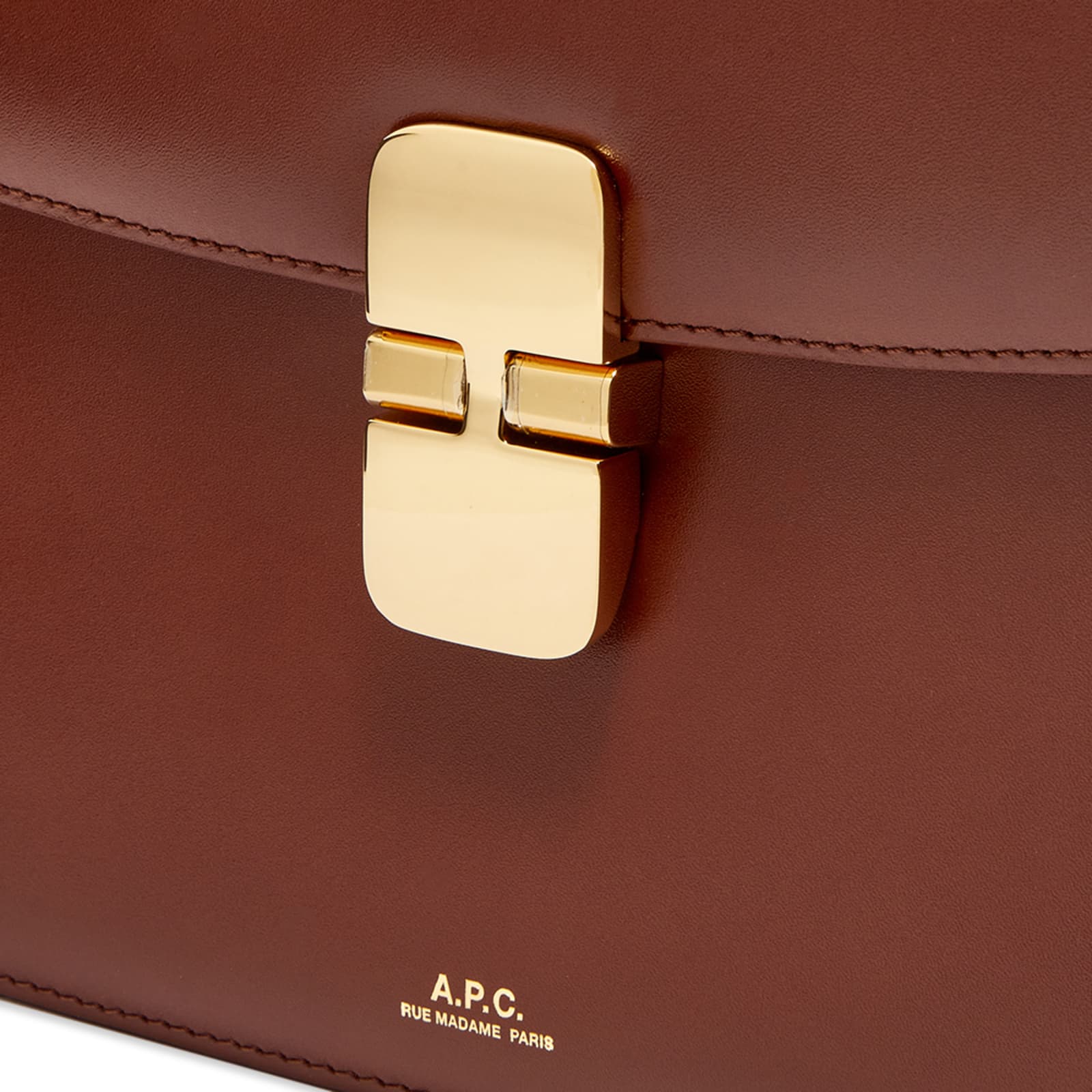 A.P.C. Grace Leather Shoulder Bag Cad Noisette END. (GB)