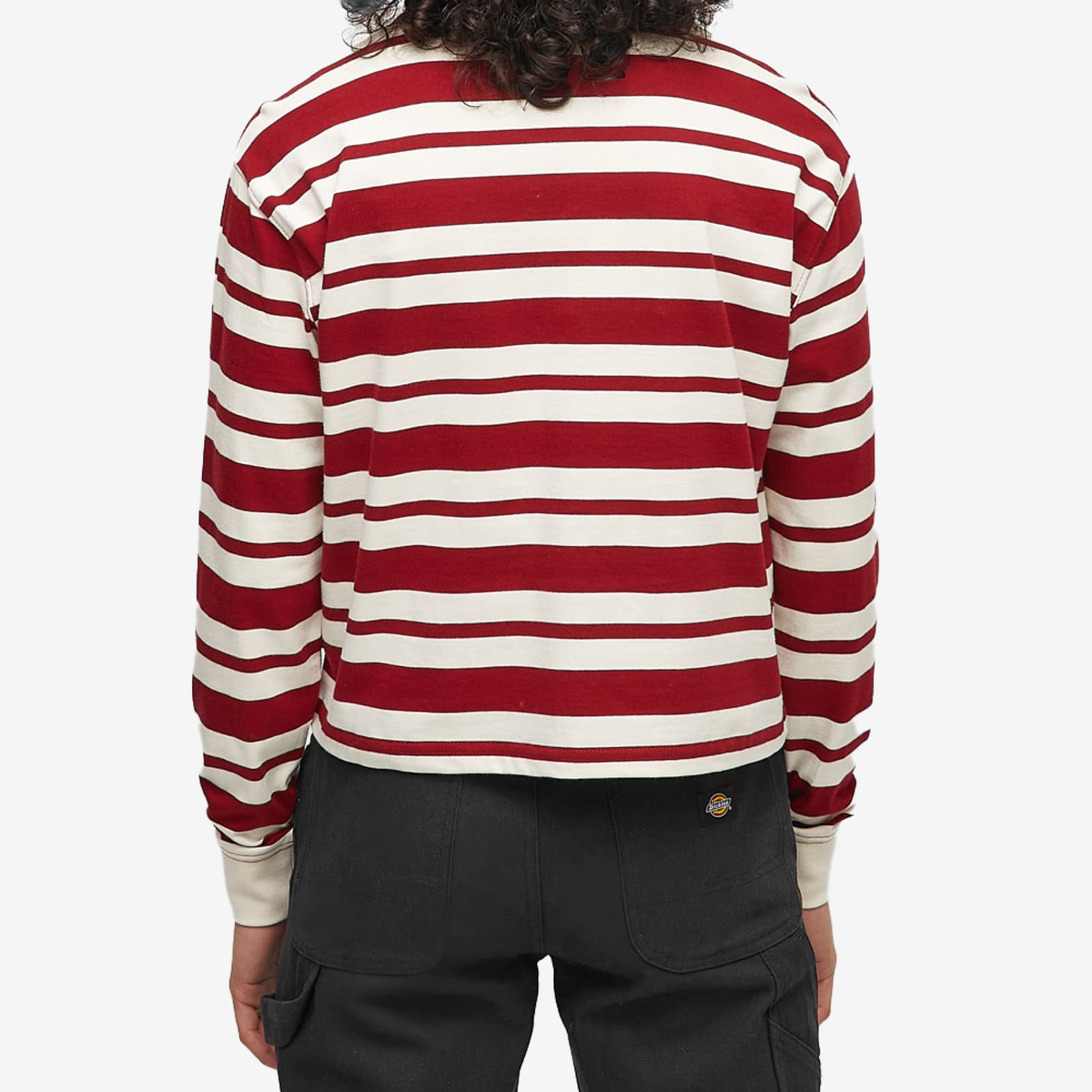 Dickies Long Sleeve Oakhaven Stripe TShirt Biking Red END.