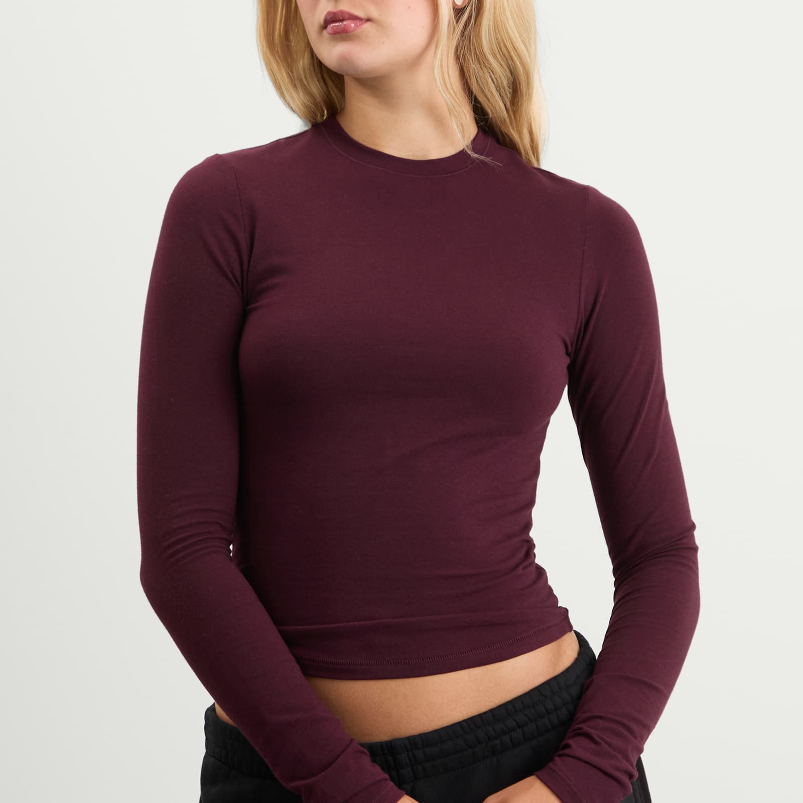 SKIMS Cotton Jersey Long Sleeve T-Shirt