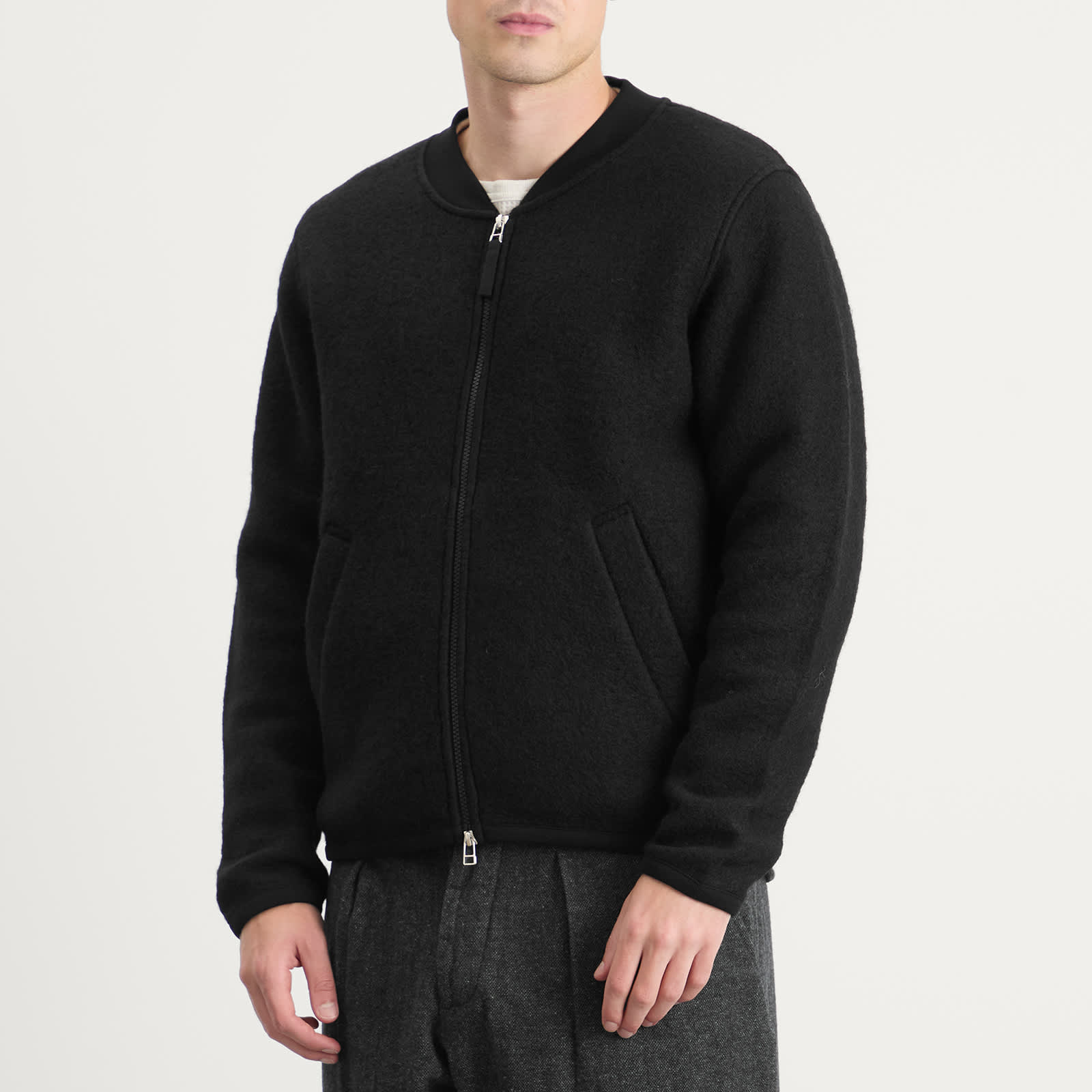 Universal Works Wool Fleece Zip Bomber