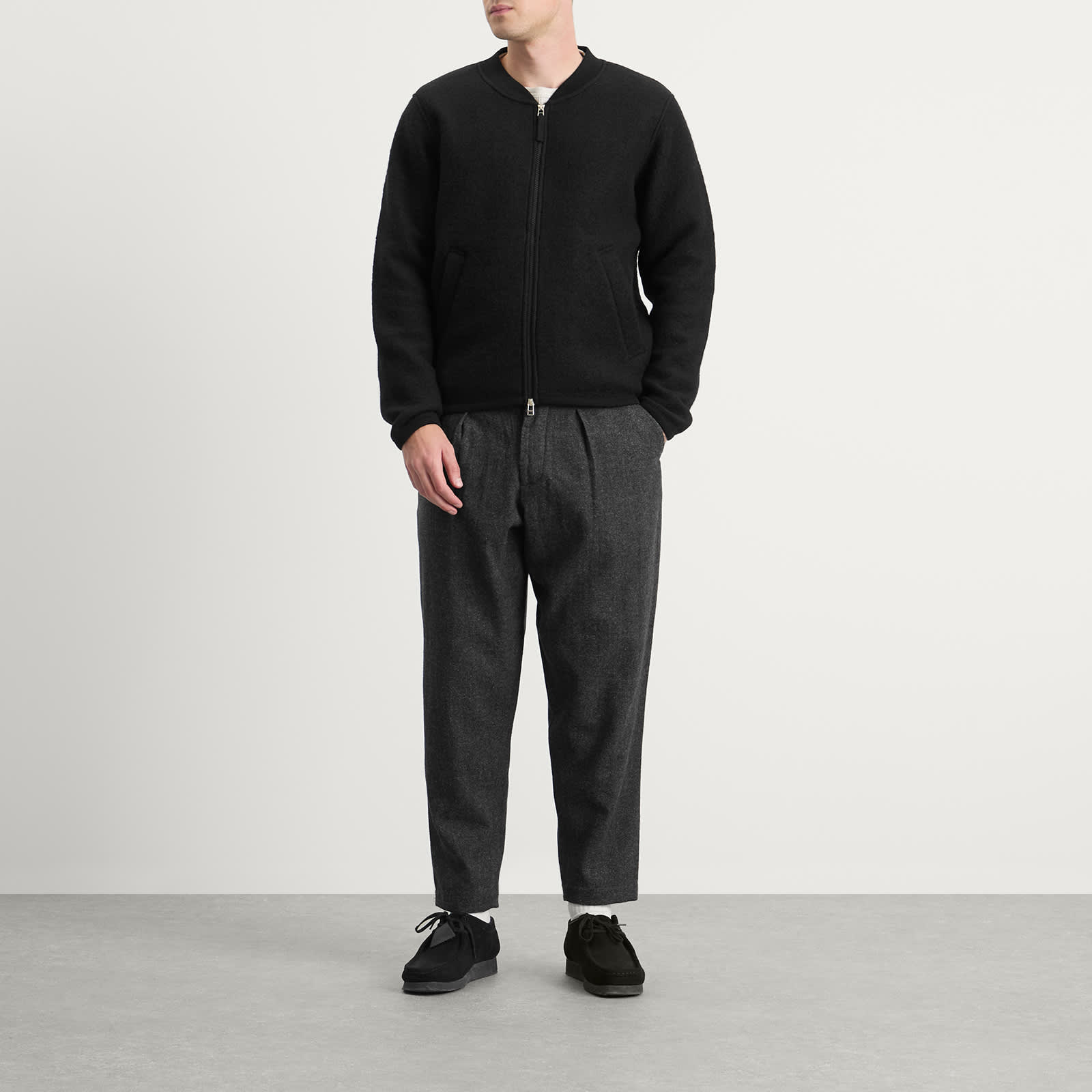 Universal Works Wool Fleece Zip Bomber