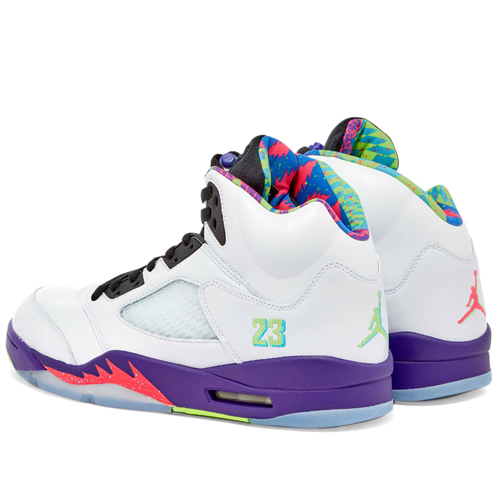 Nike Air Jordan 5 Retro - White, Green & Purple