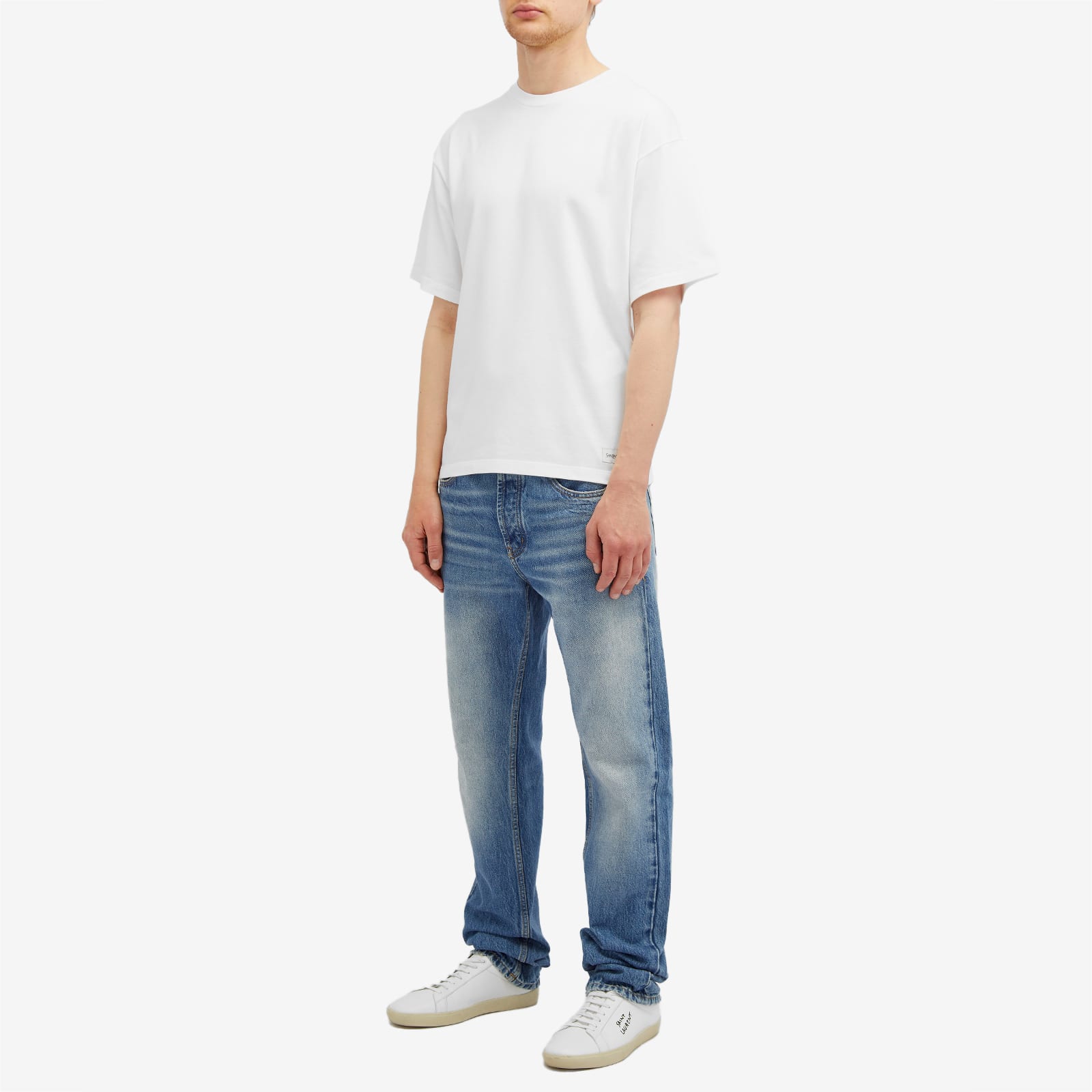 Saint Laurent Vintage Patch Logo T-Shirt - White