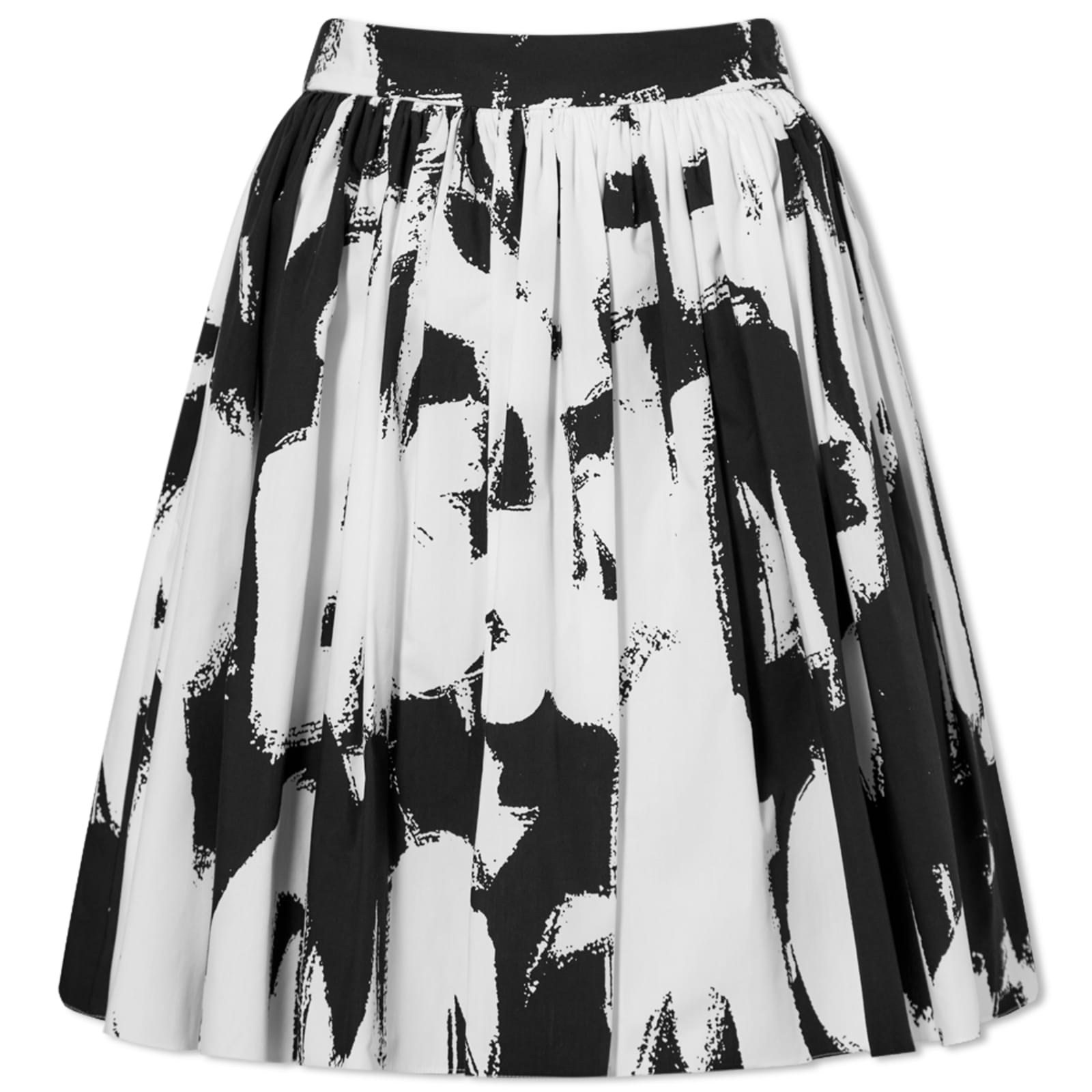 Alexander McQueen Graffiti Print Mini Skirt - Black & White