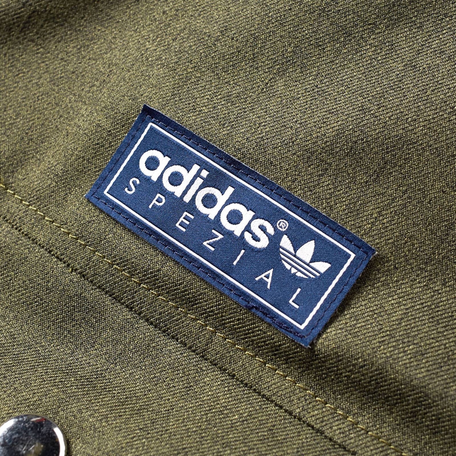 Adidas SPZL Down Jacket - Olive Cargo & Collegiate Red