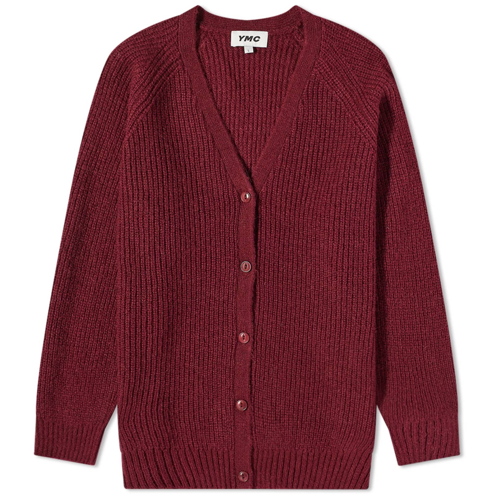 YMC Kurt Knit Cardigan Burgundy END. (US)