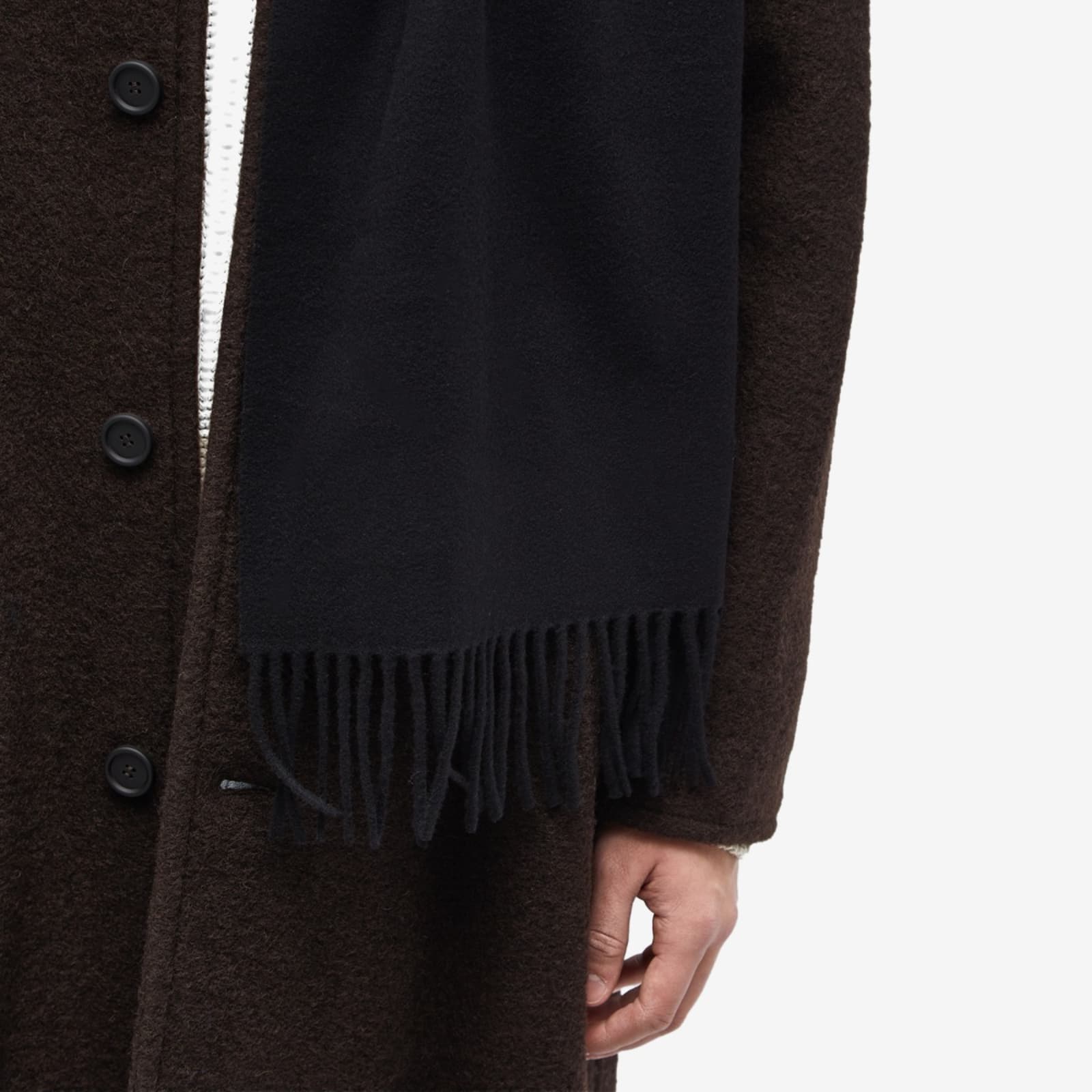 A.P.C. Ambroise Embroidered Scarf Black END.