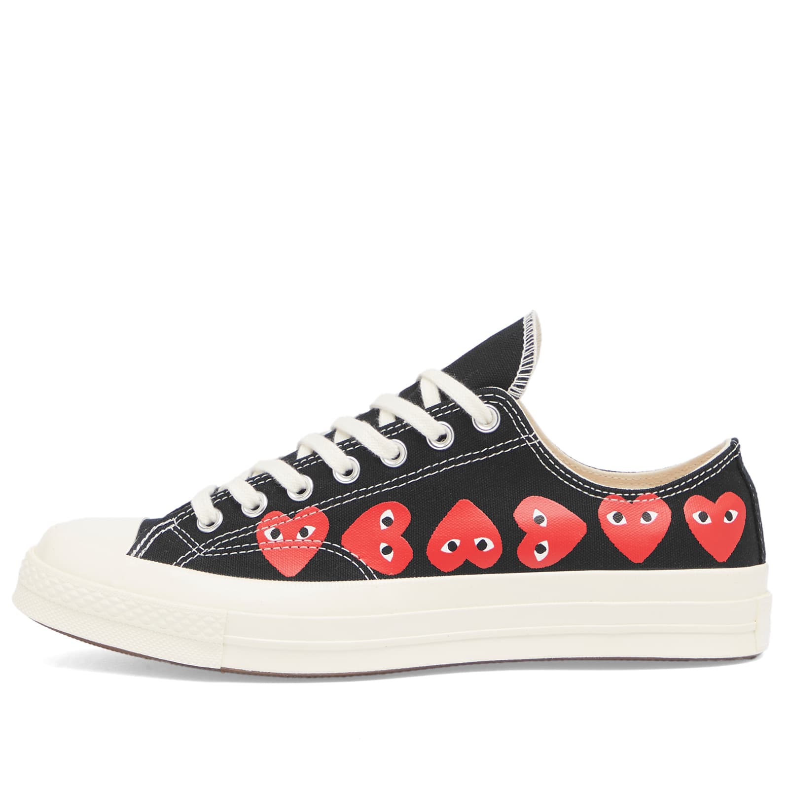 Comme des Garçons Play x Converse Multi Heart Low Sneaker - Black