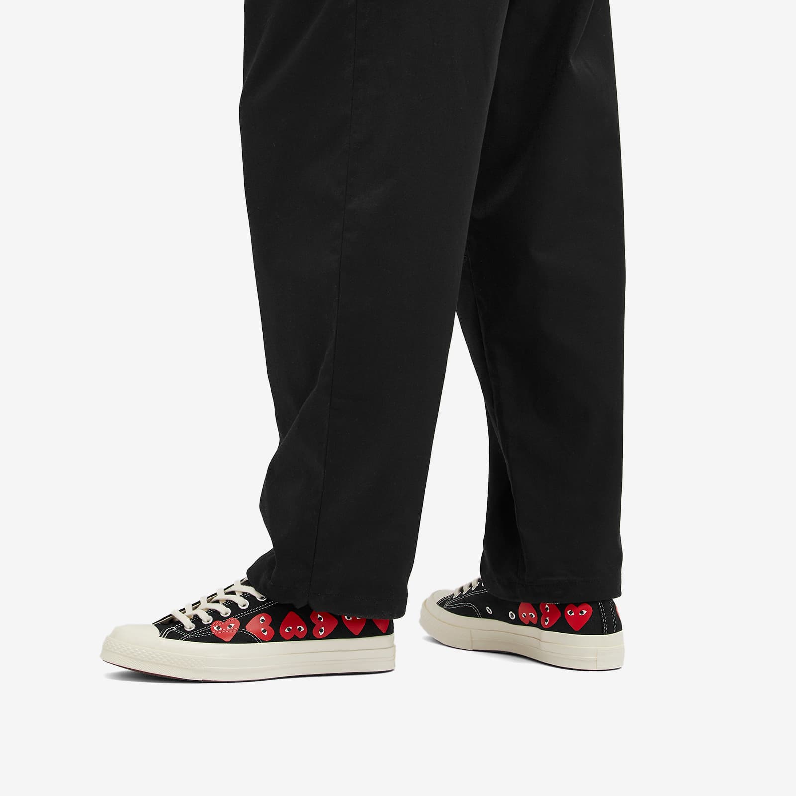 Comme des Garçons Play x Converse Multi Heart Low Sneaker - Black