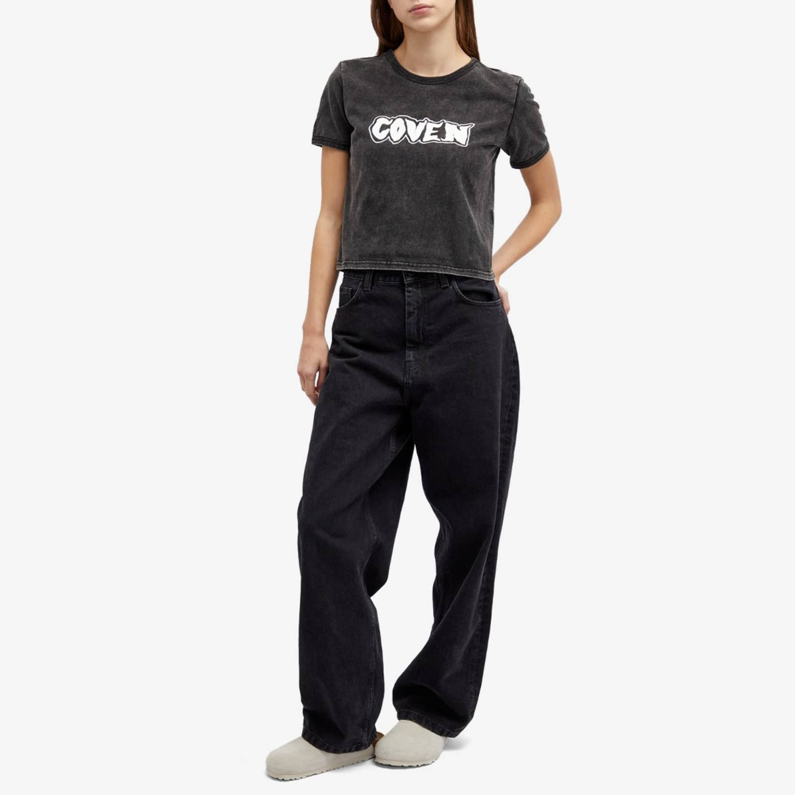 Heresy Coven Baby Tee - Ash