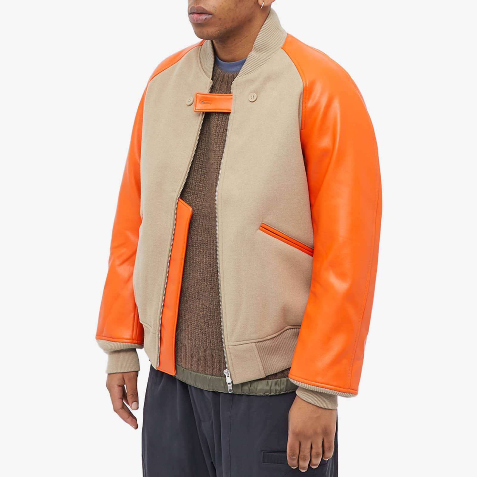 Y3 Classic Varsity Jacket Tech Earth & Orange END.