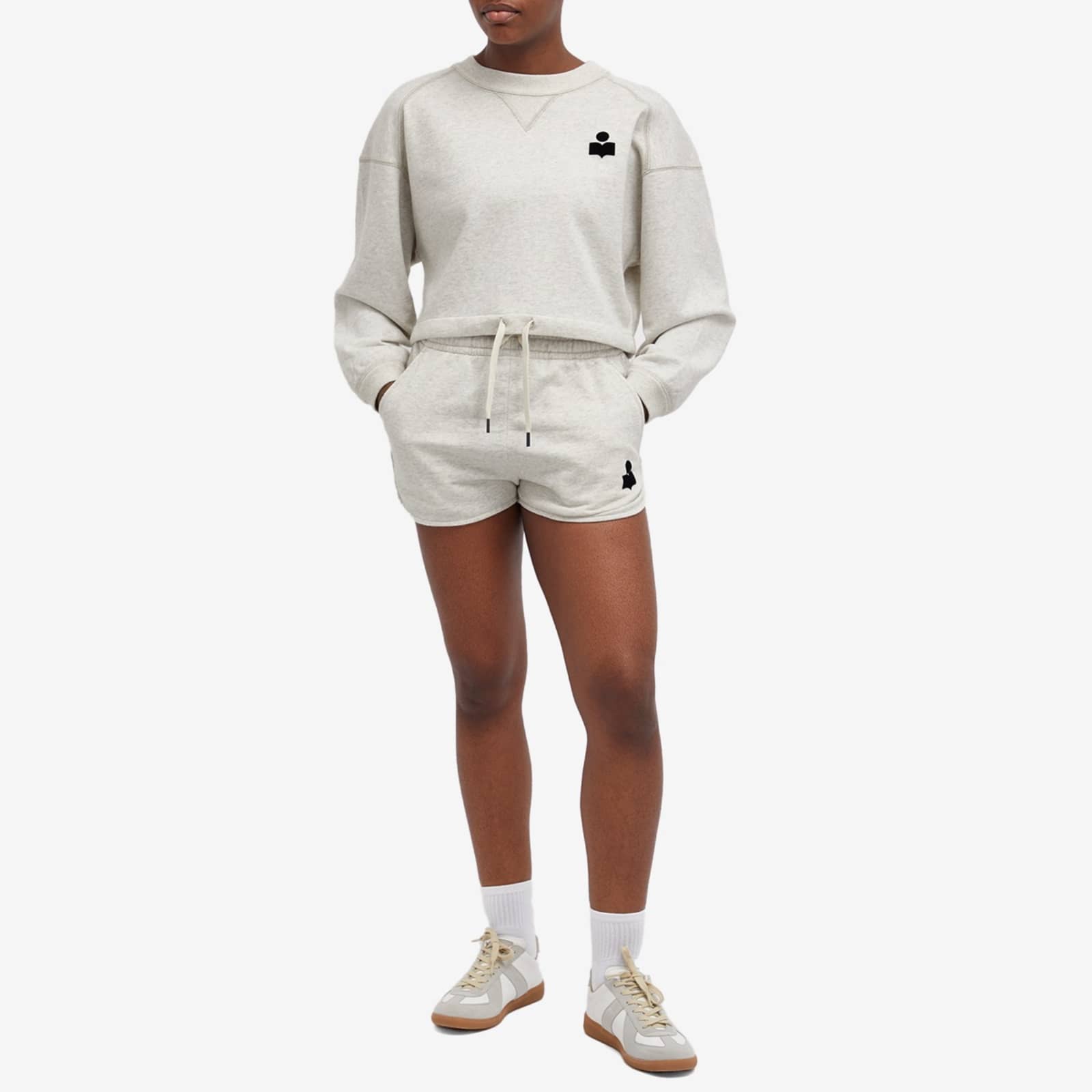 Isabel Marant Étoile Mifa Shorts with Logo - Ecru