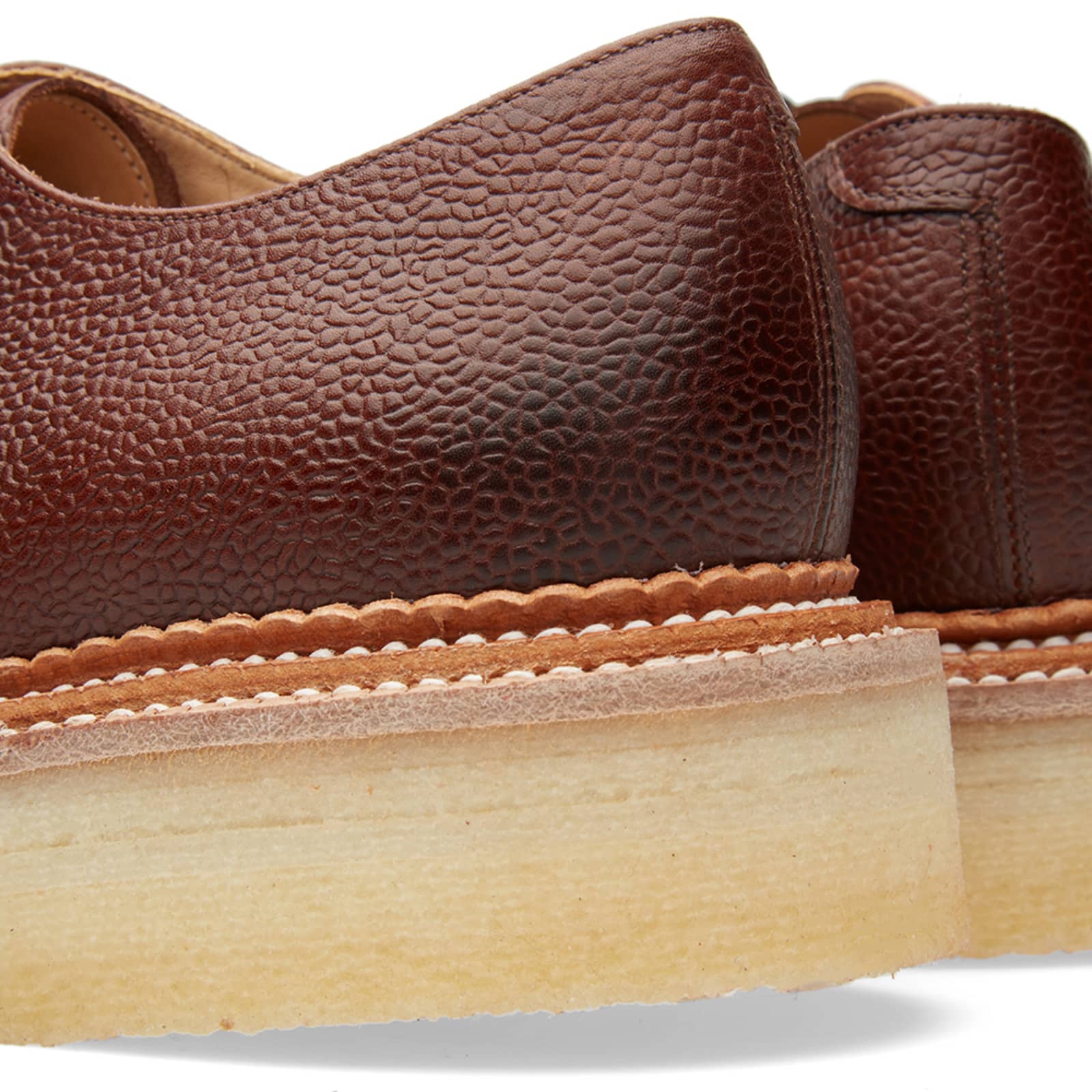 Grenson x Nick Wooster NW2 Crepe Sole Derby Shoe Dark Brown Grain END.