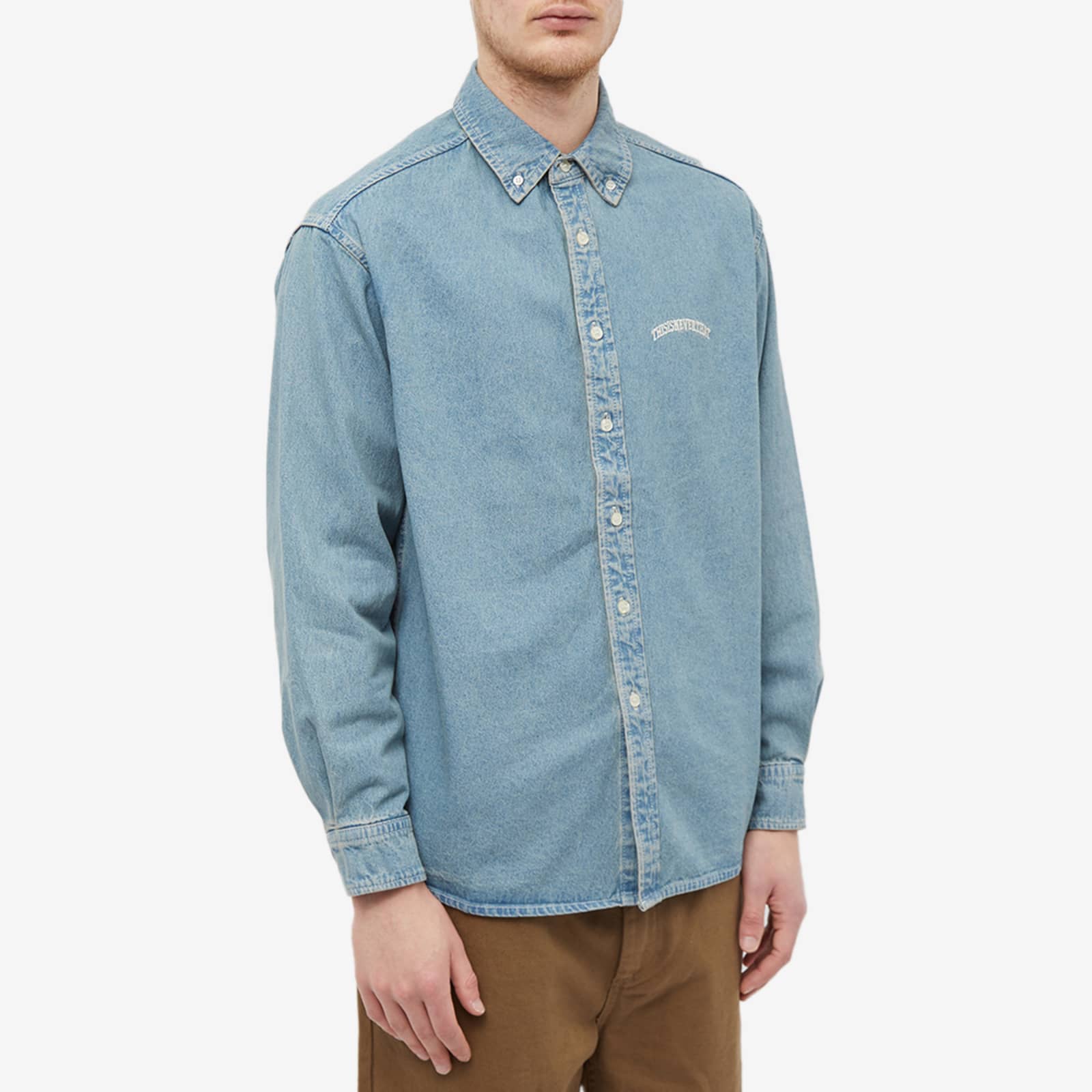 thisisneverthat Washed Denim Shirt Light Blue END. (GB)