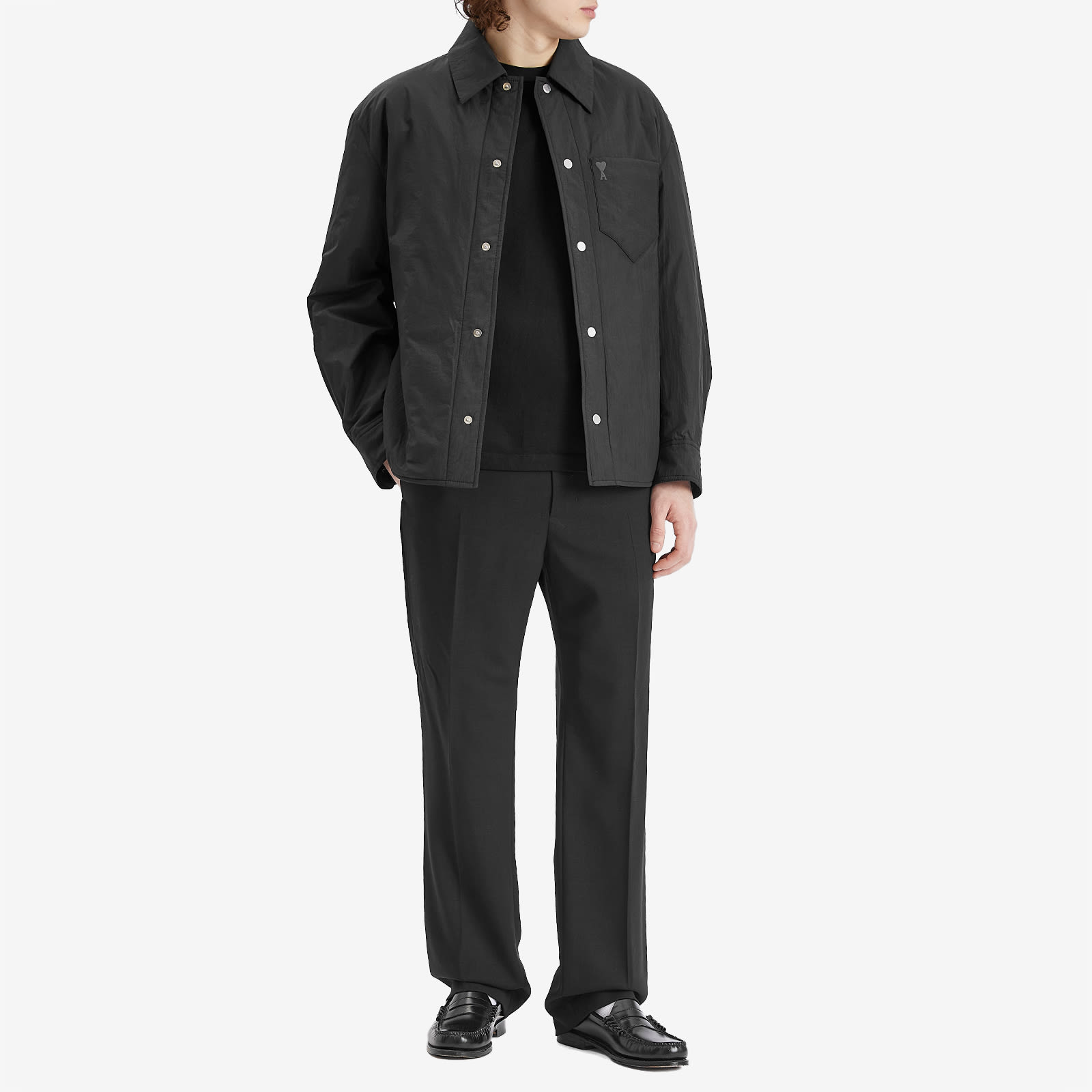 AMI Paris Padded ADC Overshirt - Black
