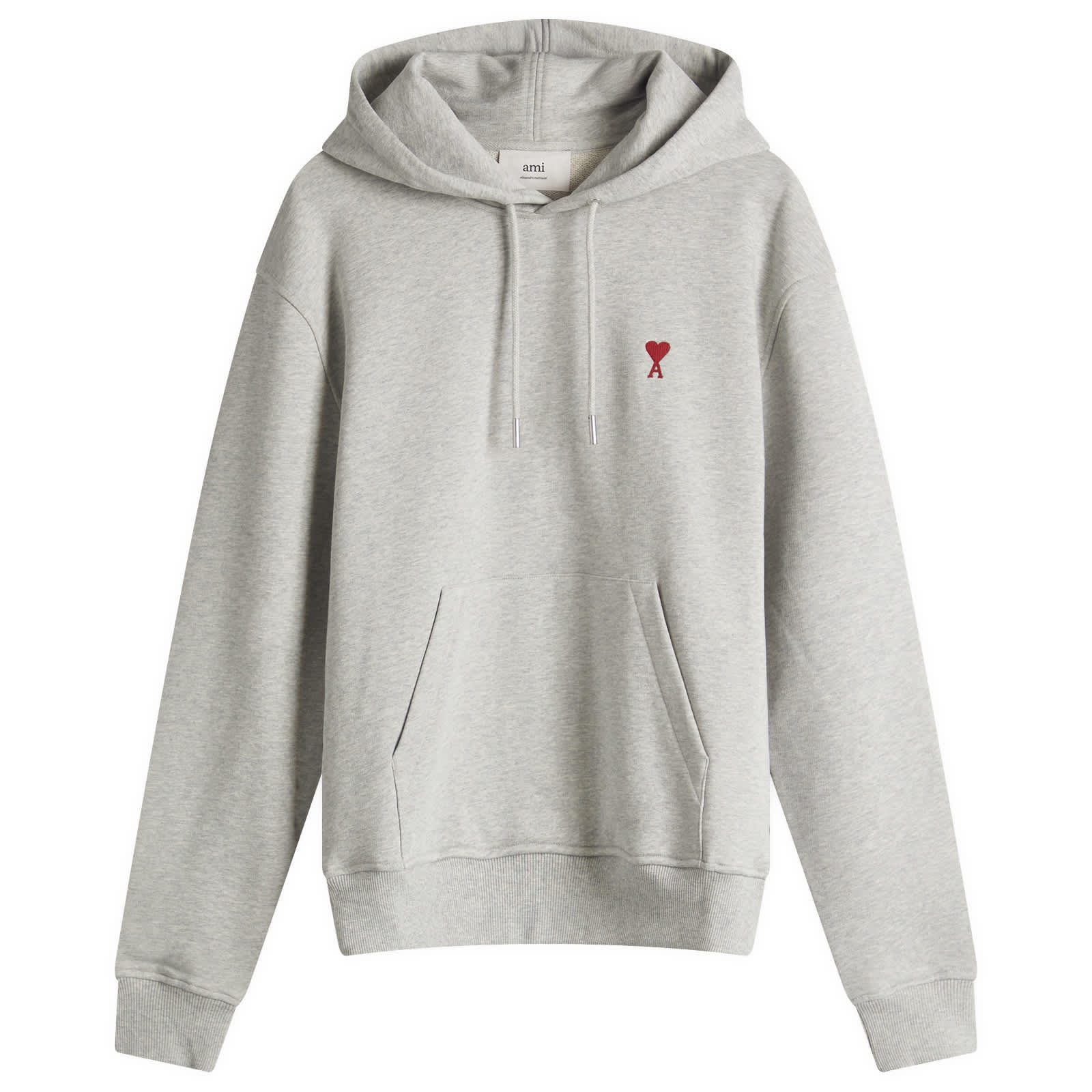 AMI Paris Ami De Coeur Hoodie - Heather Ash Grey