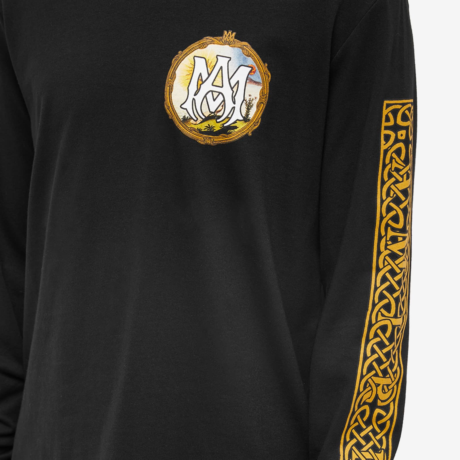AMIRI Long Sleeve Alchemy Frame TShirt Black END.
