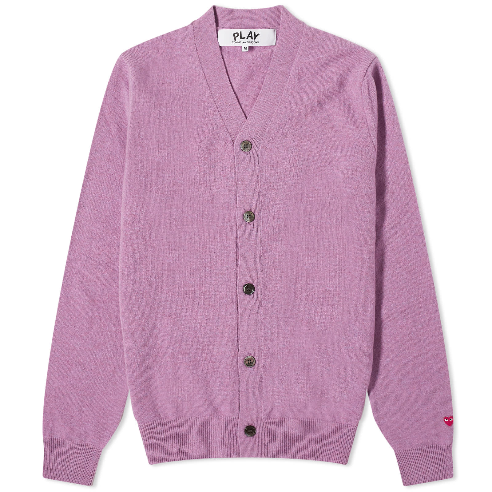 Comme des Garçons Play Heart Sleeve Cardigan - Purple