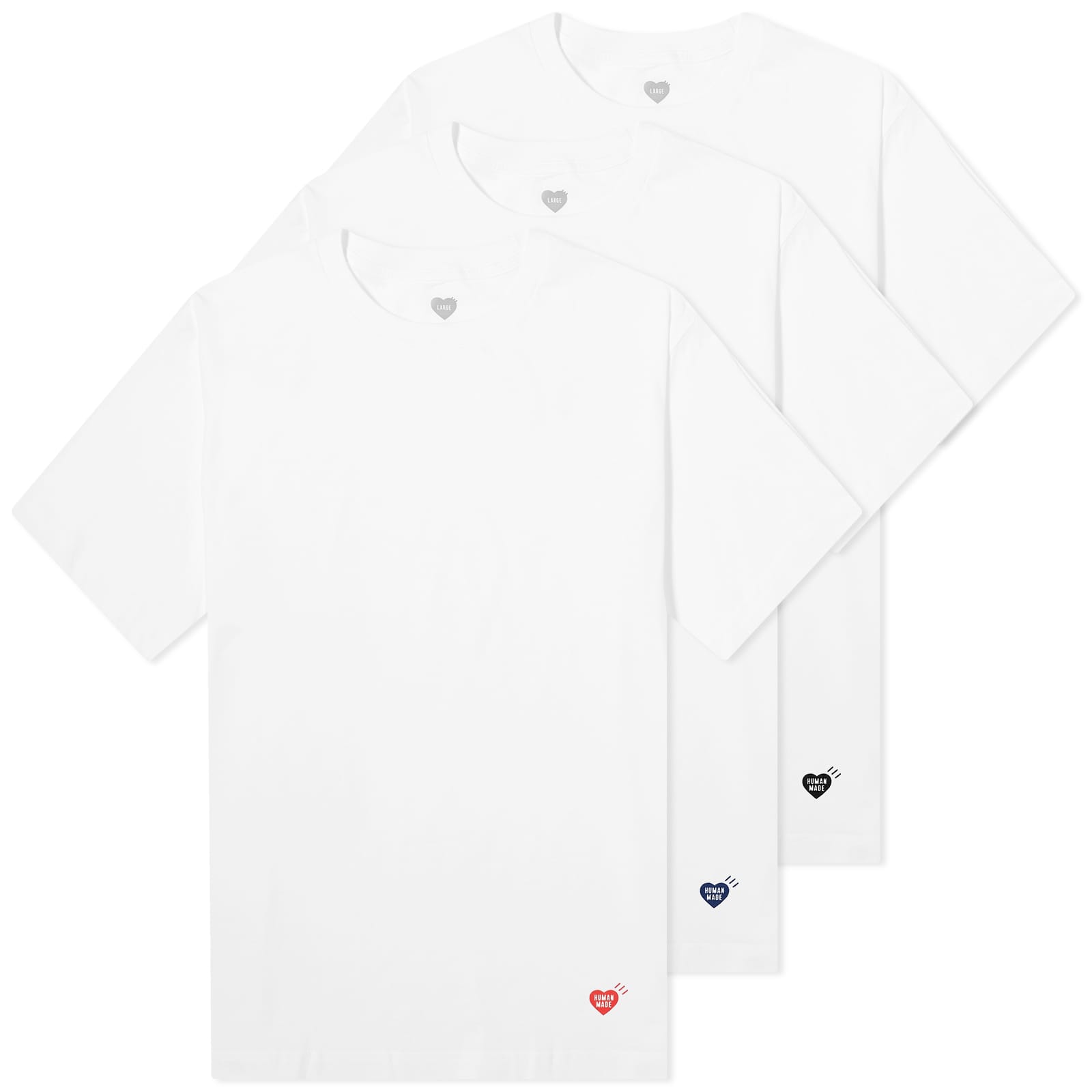 Human Made 3 Pack T-Shirt White | END. (US)