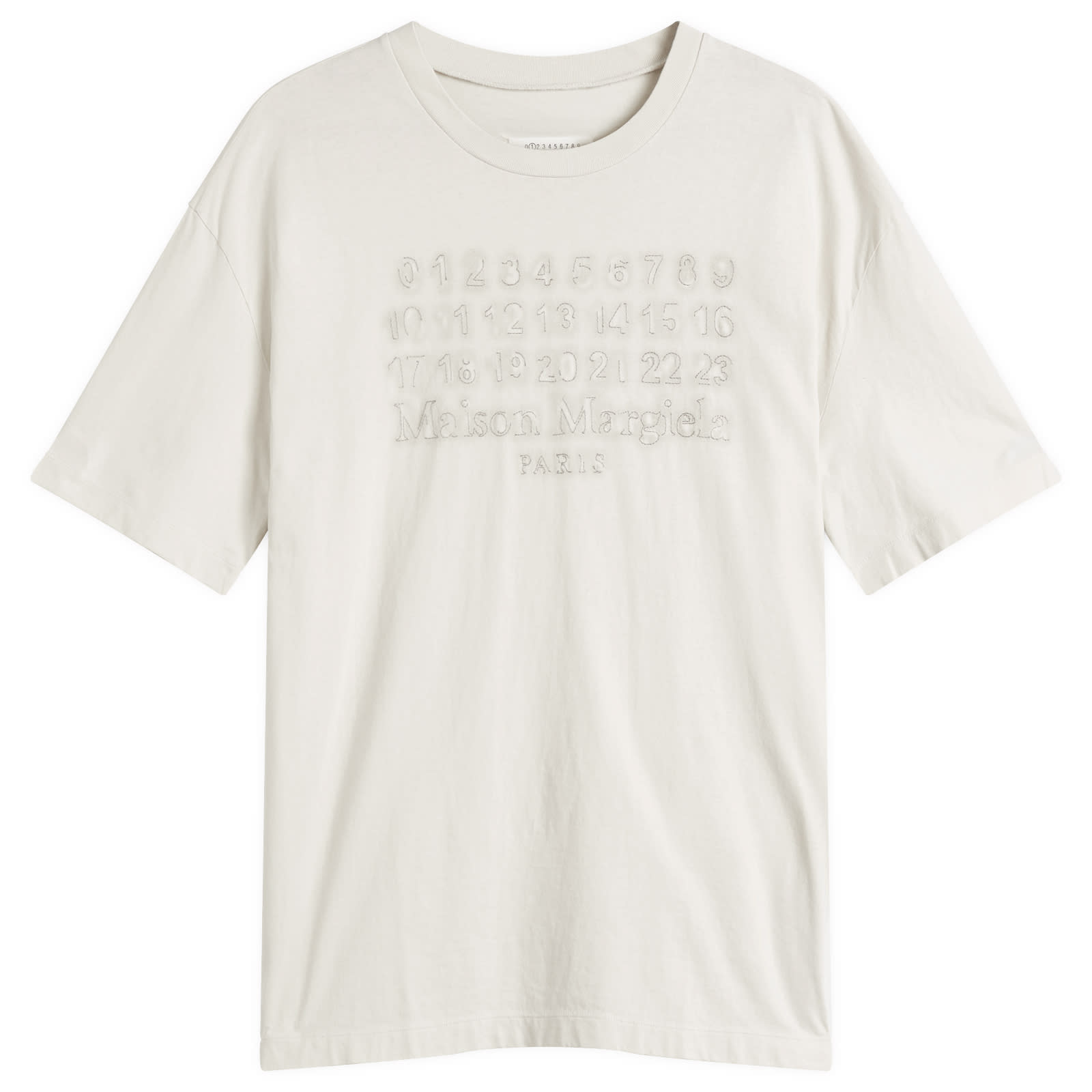 Maison Margiela Numbers Jersey T-Shirt - Ecru
