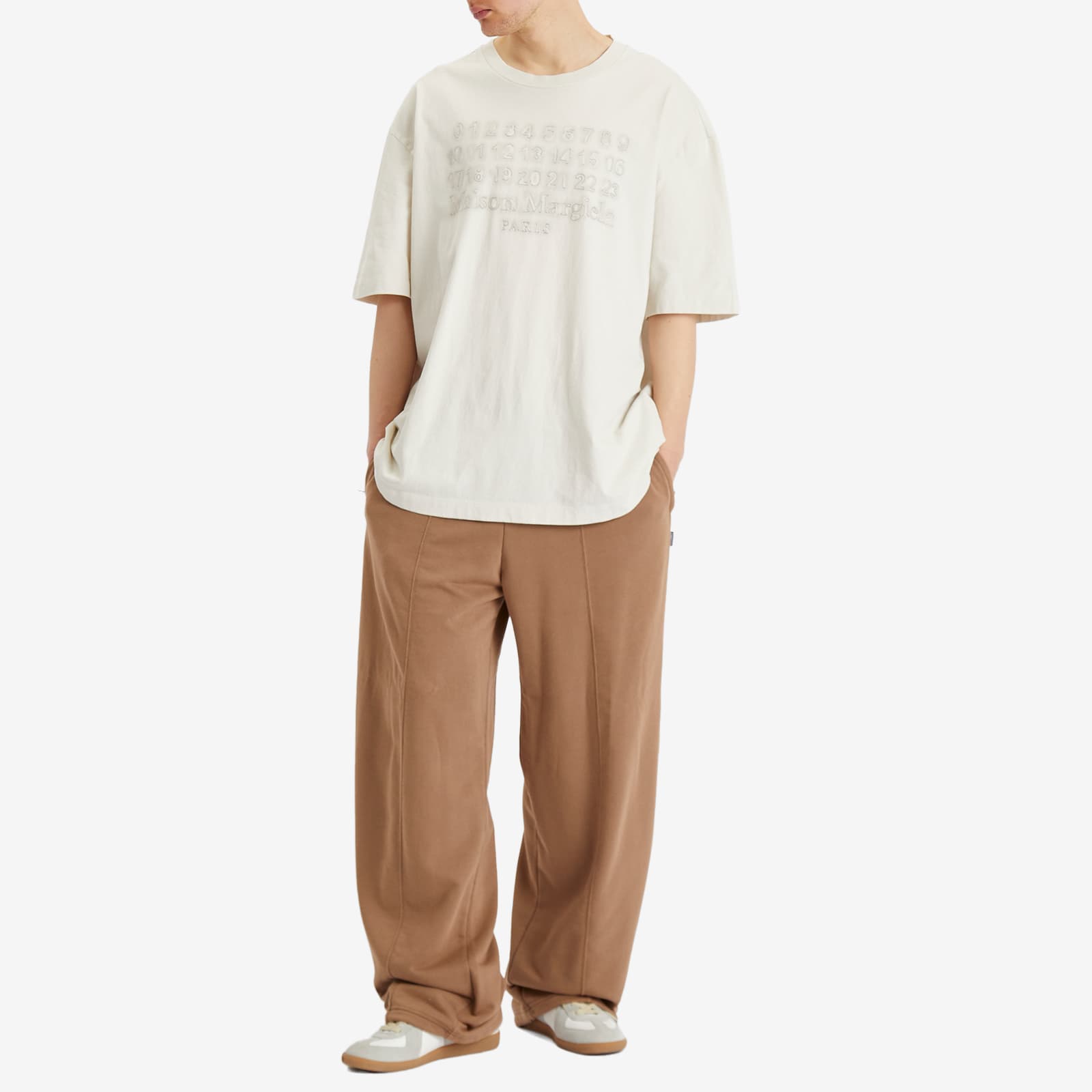 Maison Margiela Numbers Jersey T-Shirt - Ecru