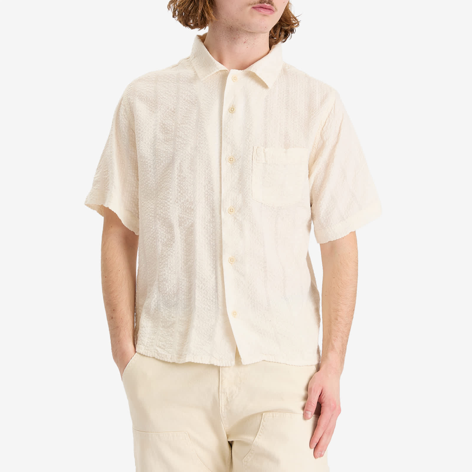 Corridor Striped Seersucker Short Sleeve Shirt