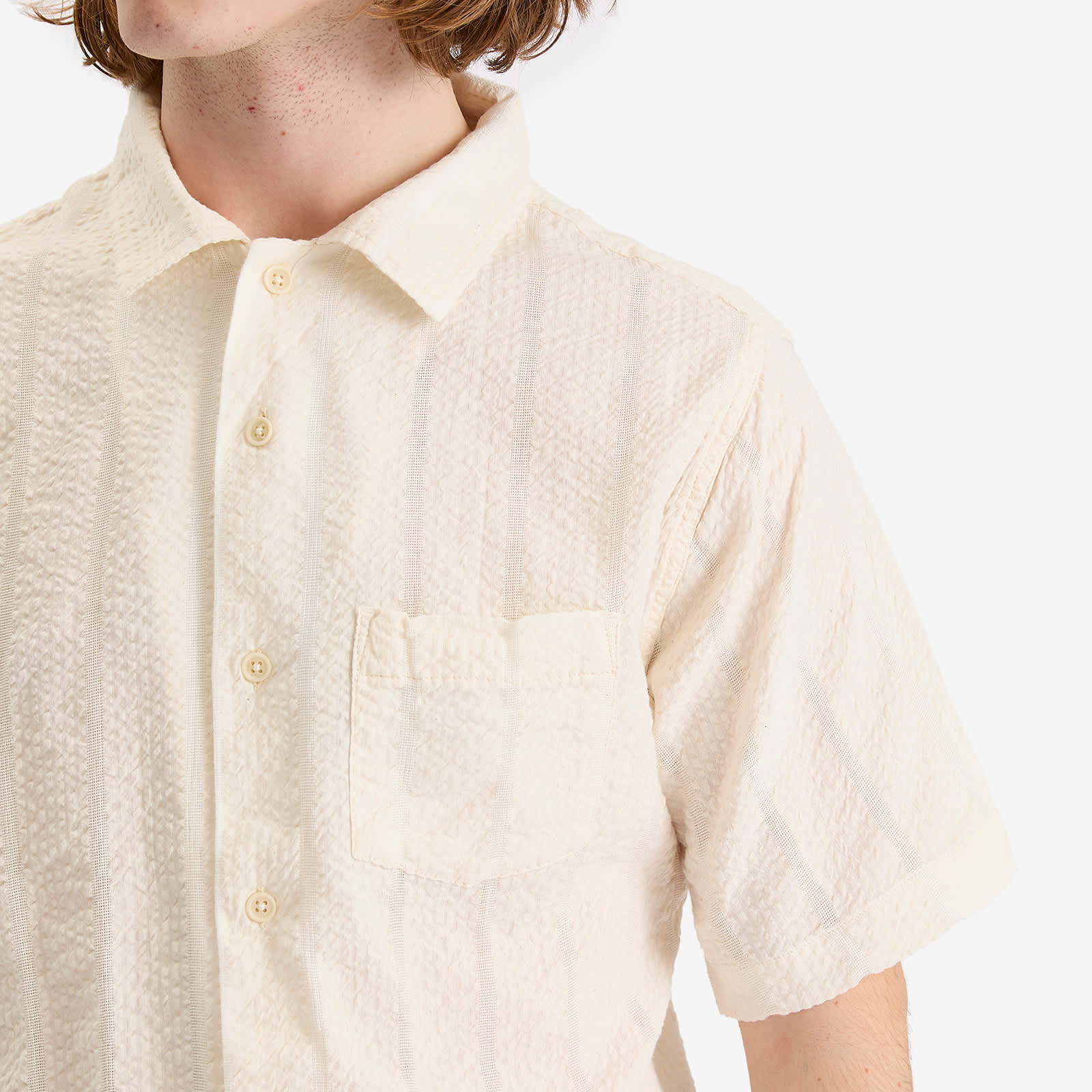 Corridor Striped Seersucker Short Sleeve Shirt