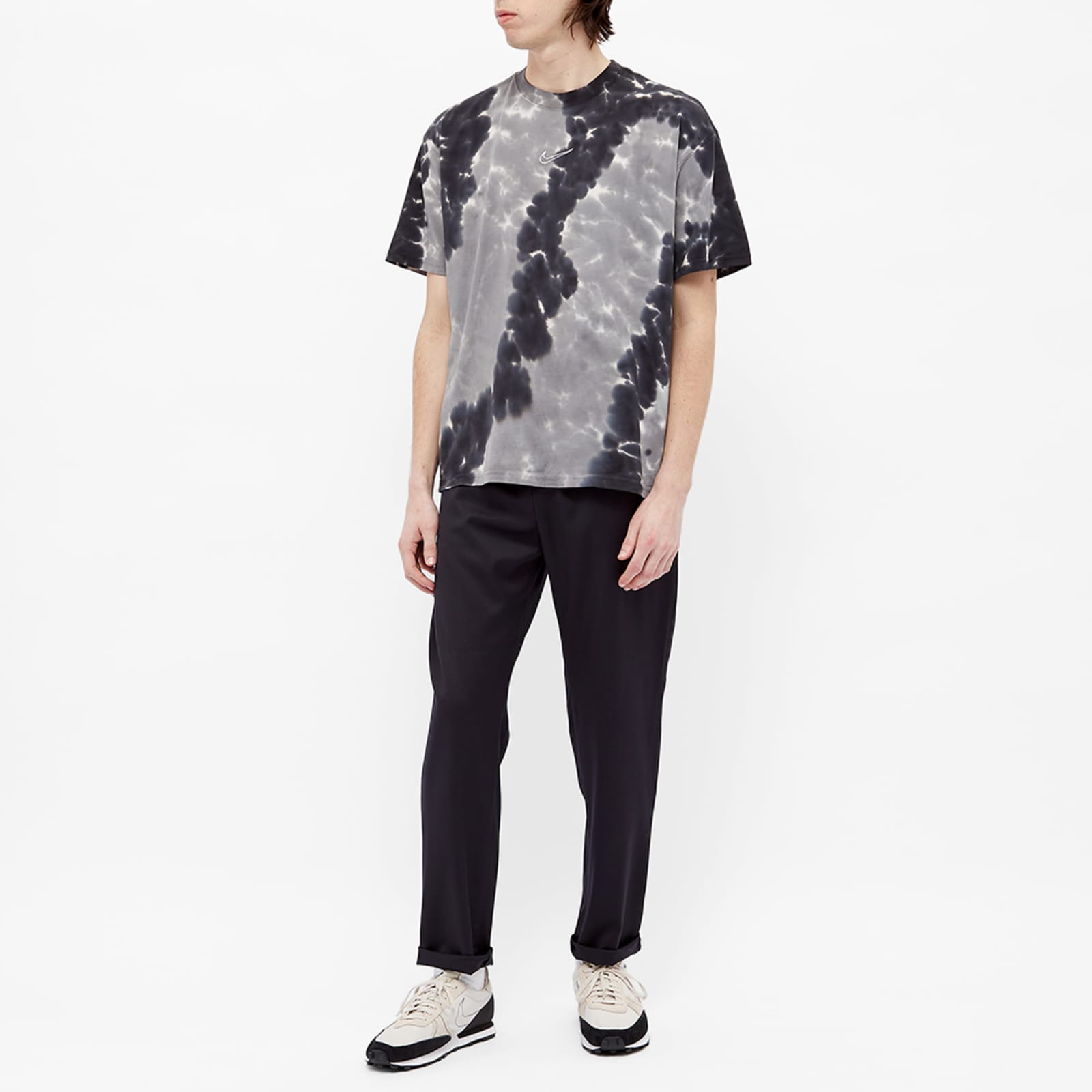 Nike Tie Dye TShirt White, Grey & Black END.