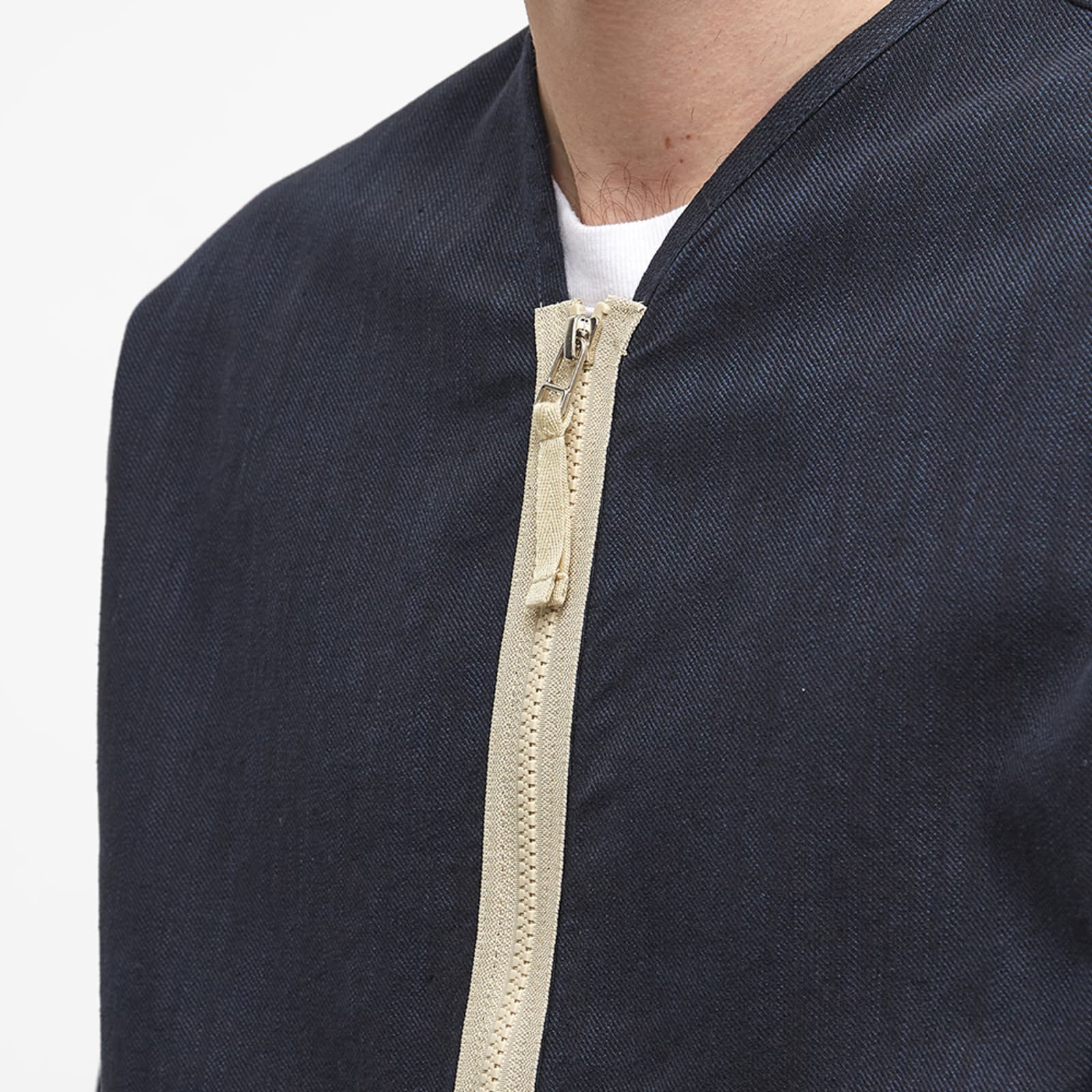 Universal Works Zip Liner Kyoto Cotton Jacket Navy END.