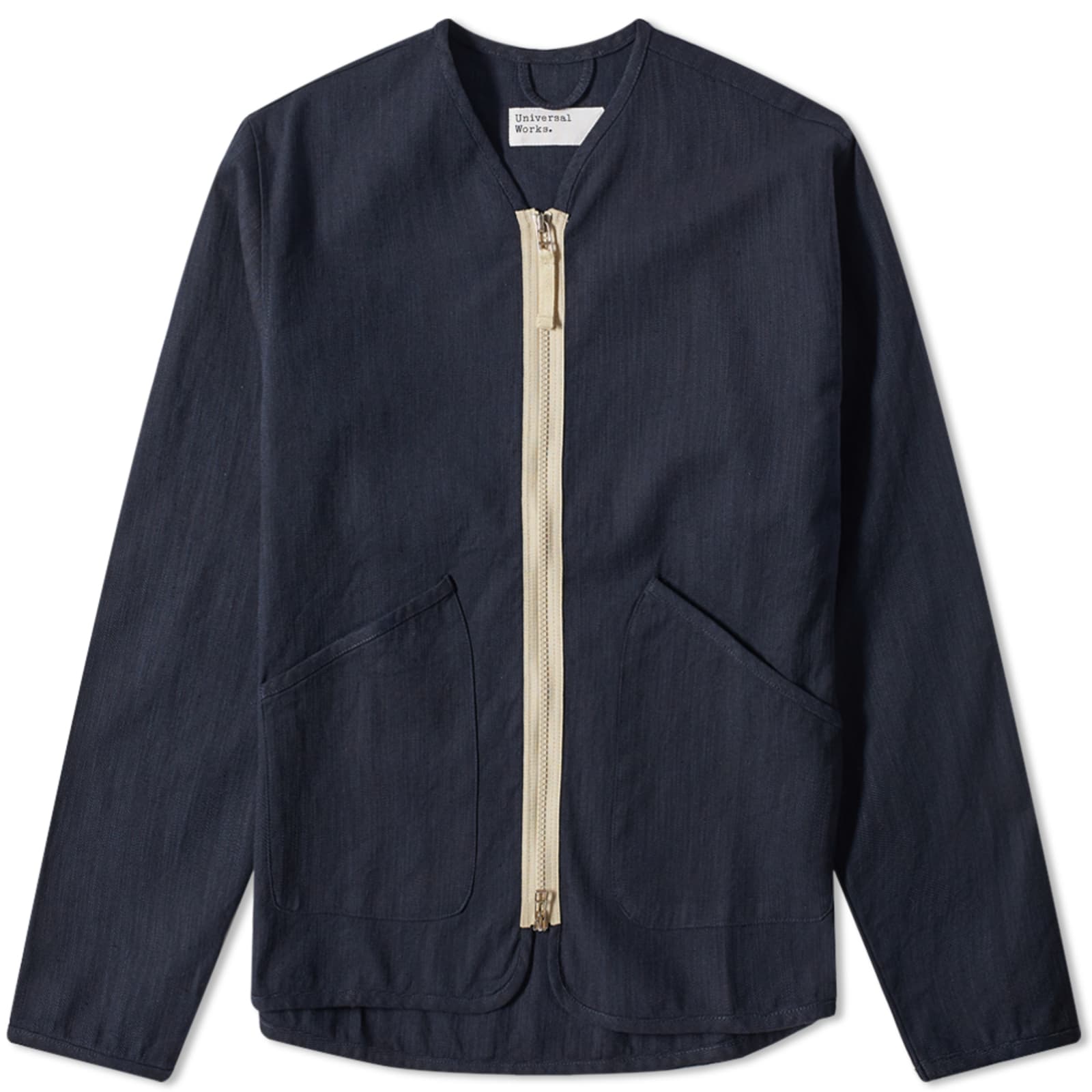 Universal Works Zip Liner Kyoto Cotton Jacket Navy END.