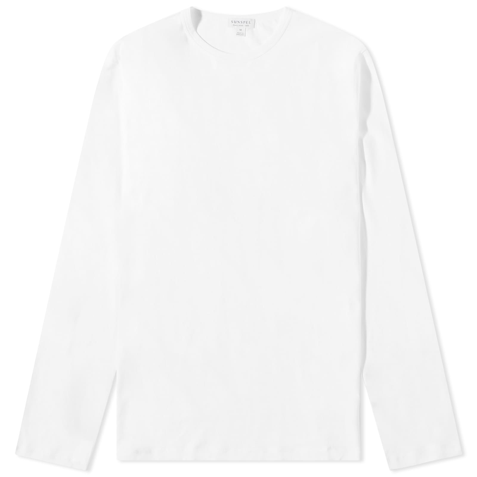 Sunspel Long Sleeve Crew Neck TShirt White END.