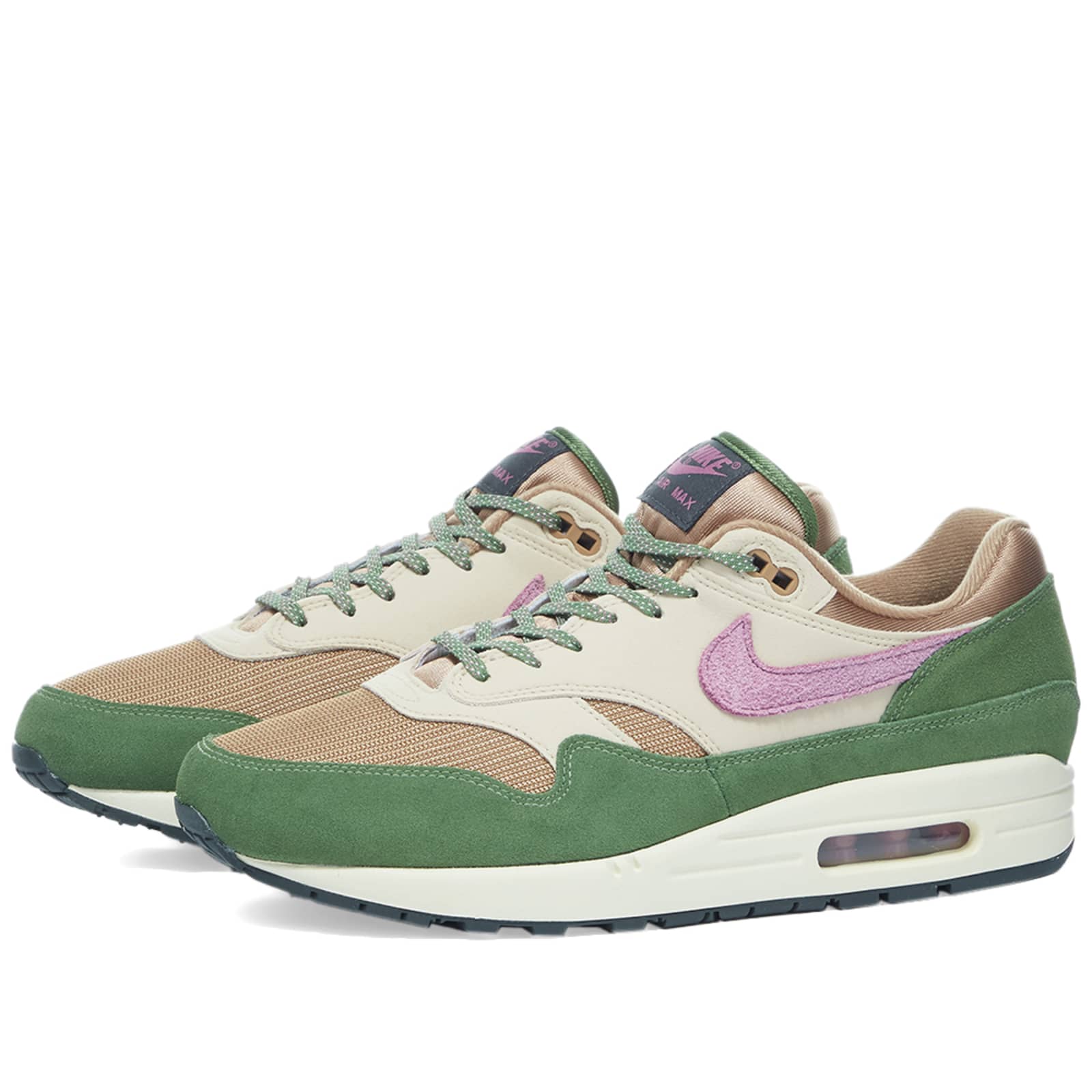 Nike Air Max 1 Treeline, Bordeaux & Driftwood END.