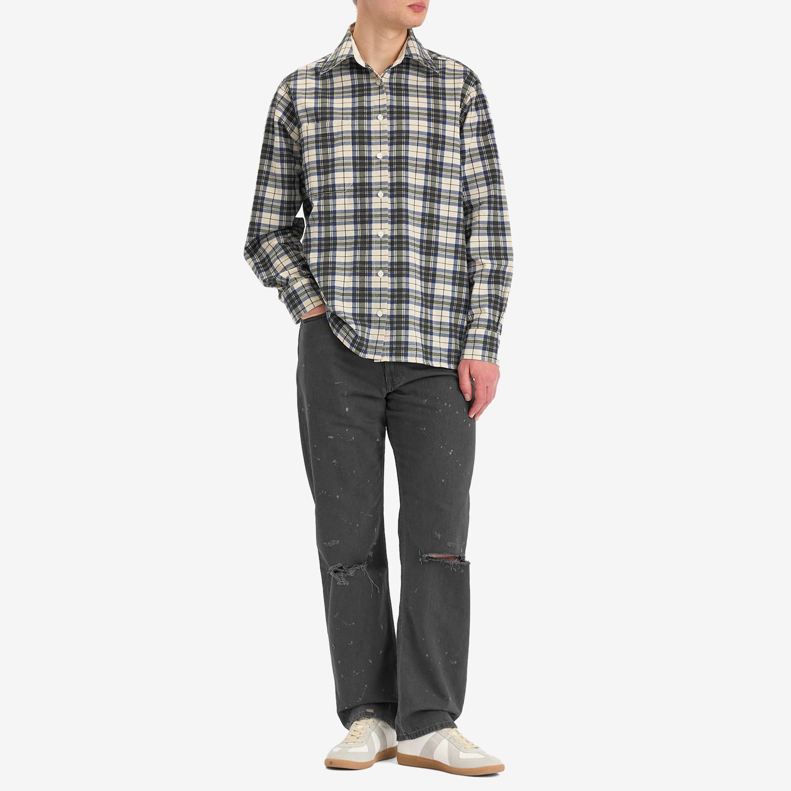 MM6 Maison Margiela Straight Leg Jeans - Black