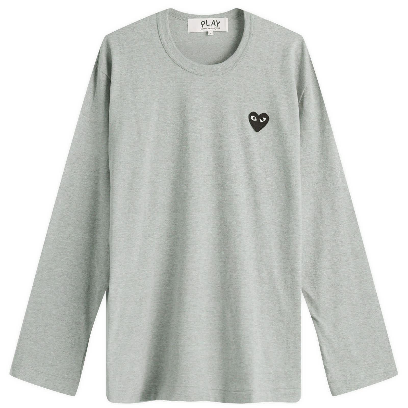 Comme des Garçons Play Long Sleeve T-Shirt - Grey & Black