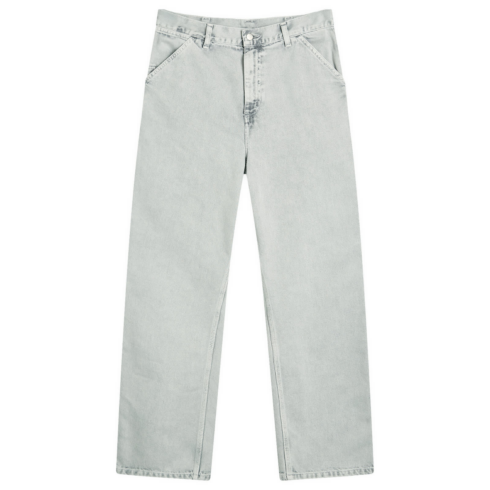 Carhartt WIP Denim Single Knee Pants - Black Chalk Wash
