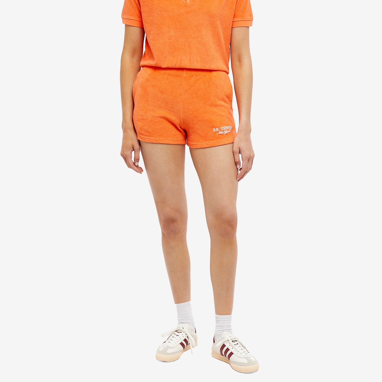 Sporty & Rich Sport Tennis Shorts Pomodoro & White END.