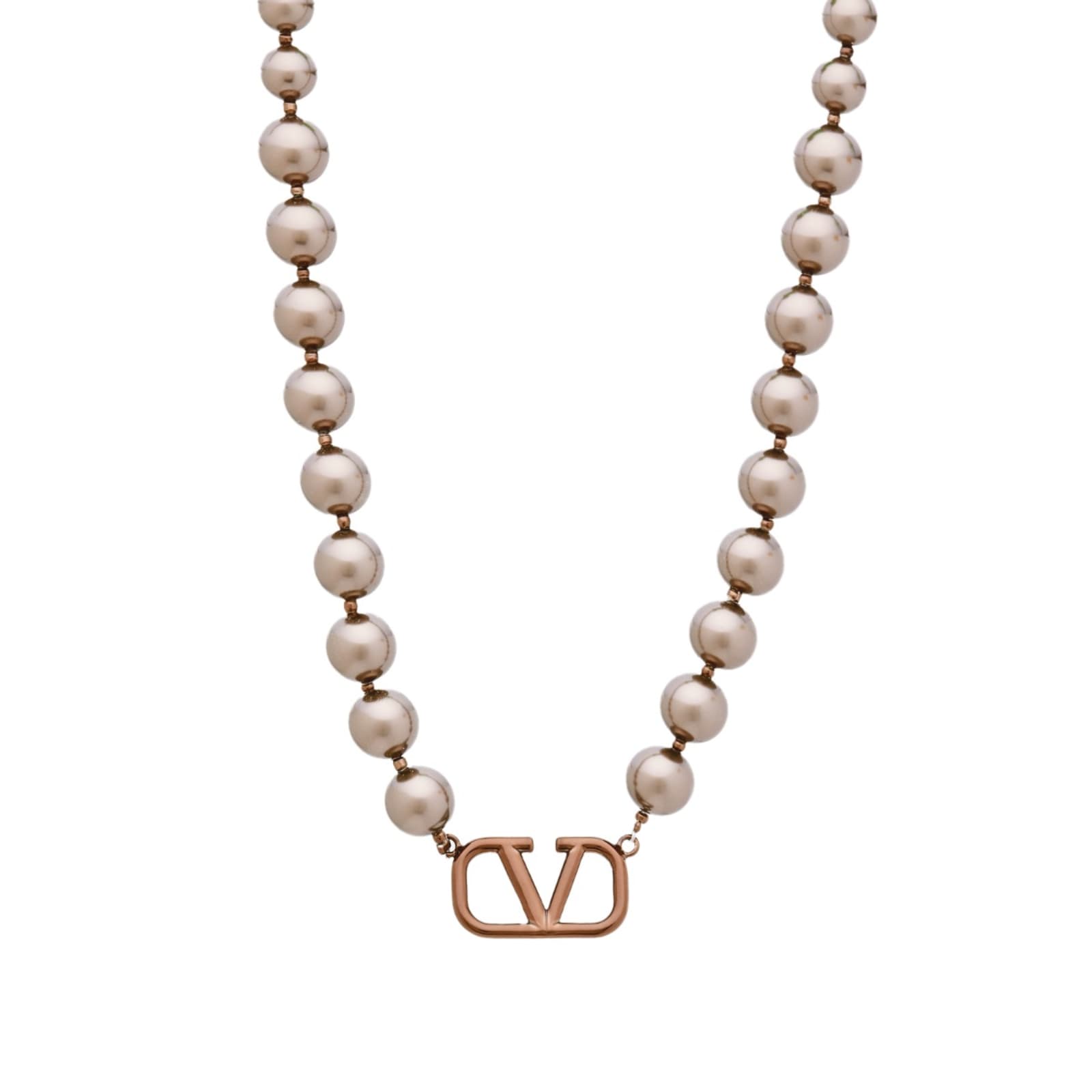 Valentino v logo necklace clearance