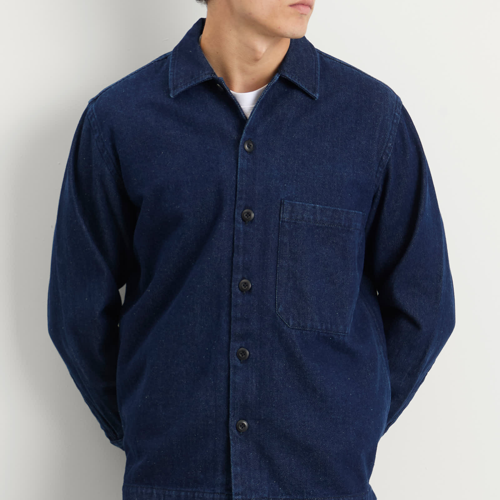 Universal Works Denim Fatigue Overshirt