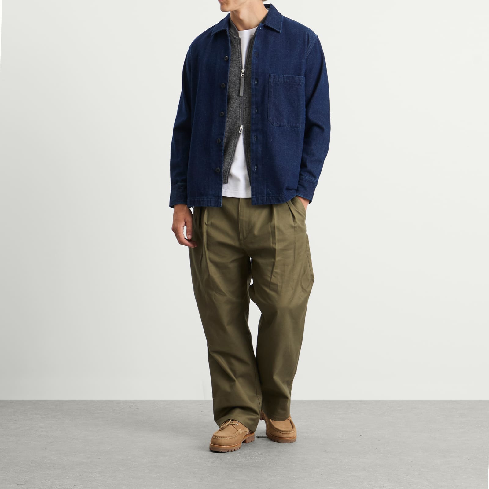 Universal Works Denim Fatigue Overshirt