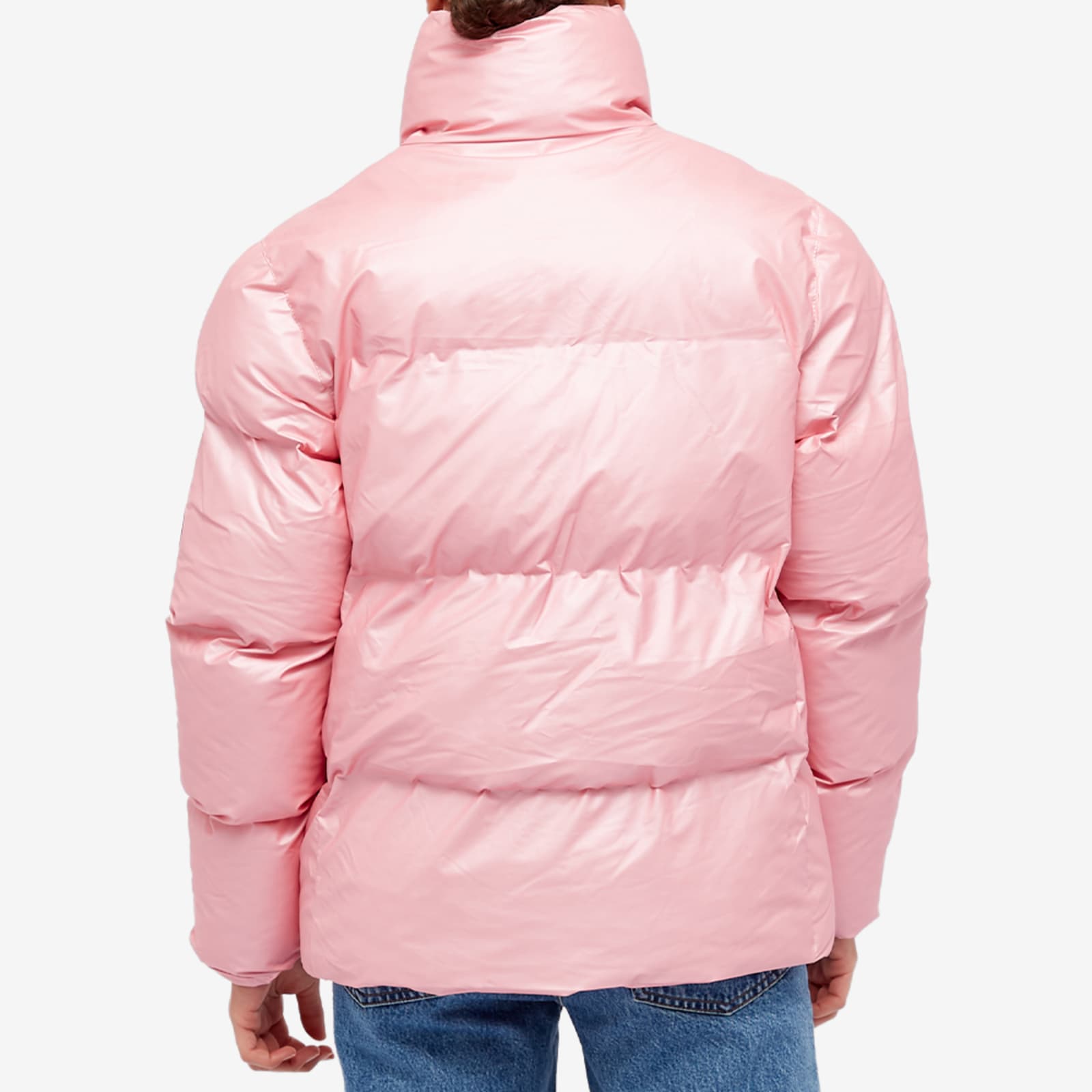 Rains Boxy Puffer Jacket Pink Sky END.