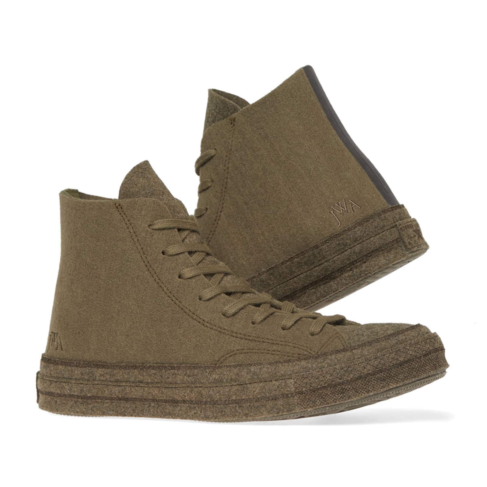 Converse X JW Anderson Felt Chuck Taylor 70's Hi Tarmac & Stone Grey END.